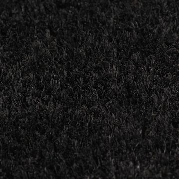 Fußmatte Fußabtreter Schmutzfangmatte Türmatte Fußmatte Schwarz 80x100 cm Kokos, vidaXL, Rechteck, Höhe: 0 mm
