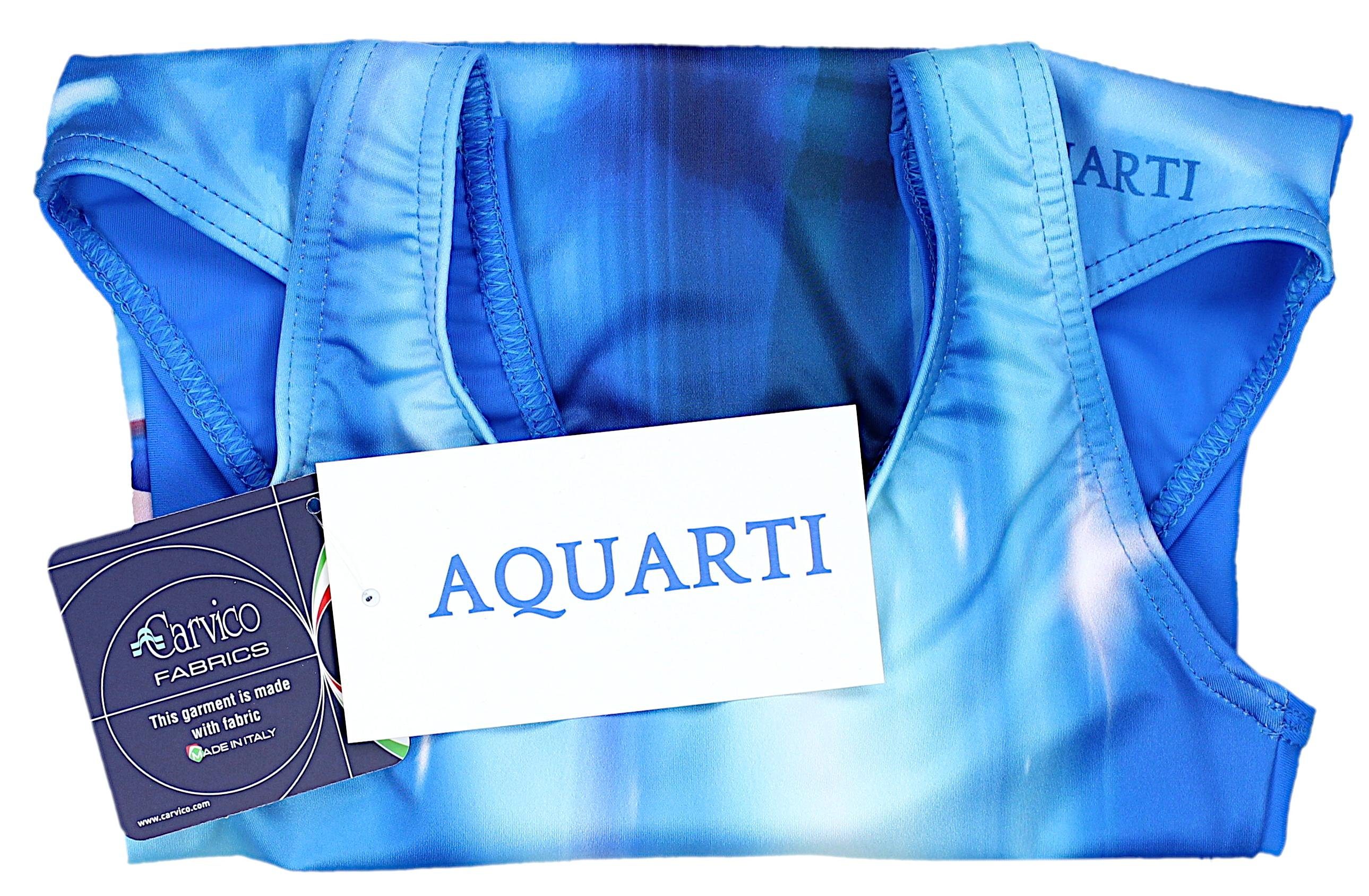 Aquarti Badeanzug Aquarti Badeanzug / mit / Rosa Wal Mädchen Polarnacht Print Ringerrücken / Blau