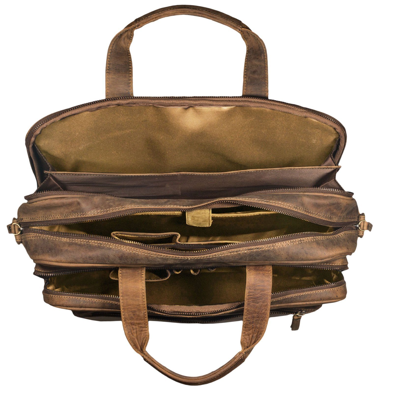 STILORD Aktentasche "Walt" Vintage Aktentasche Leder Herren Damen