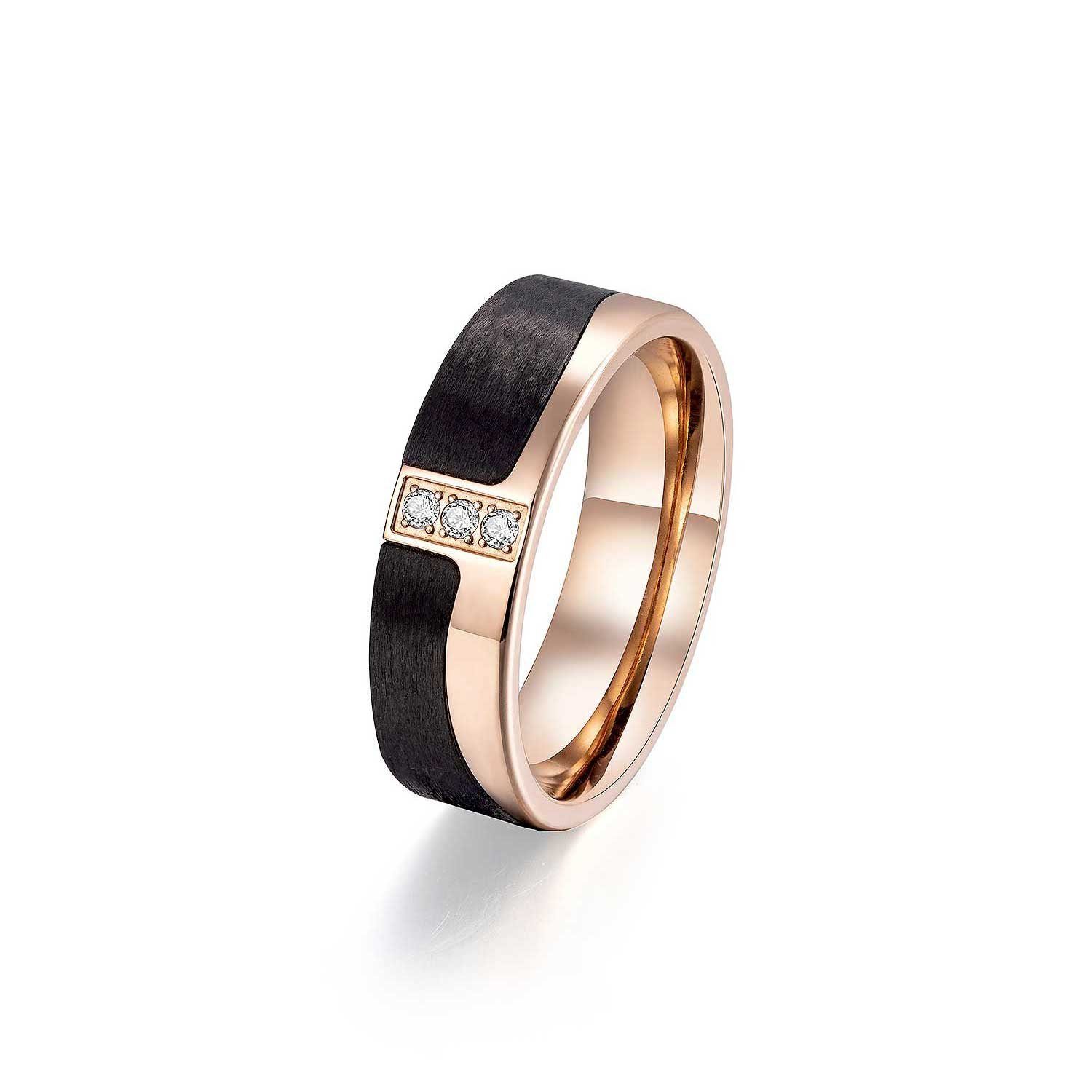 Adam & Eve Trauring Carbon/Titan - Eheringe, Partnerringe "AEC51W" mit Zirk günstig online kaufen