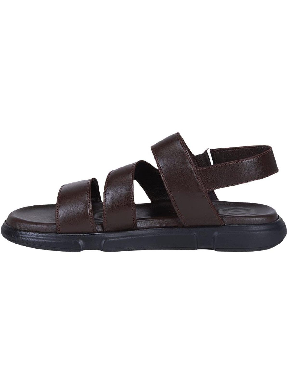 Desa DESA Herren-Ledersandalen mit Nietenbesatz Badezehentrenner