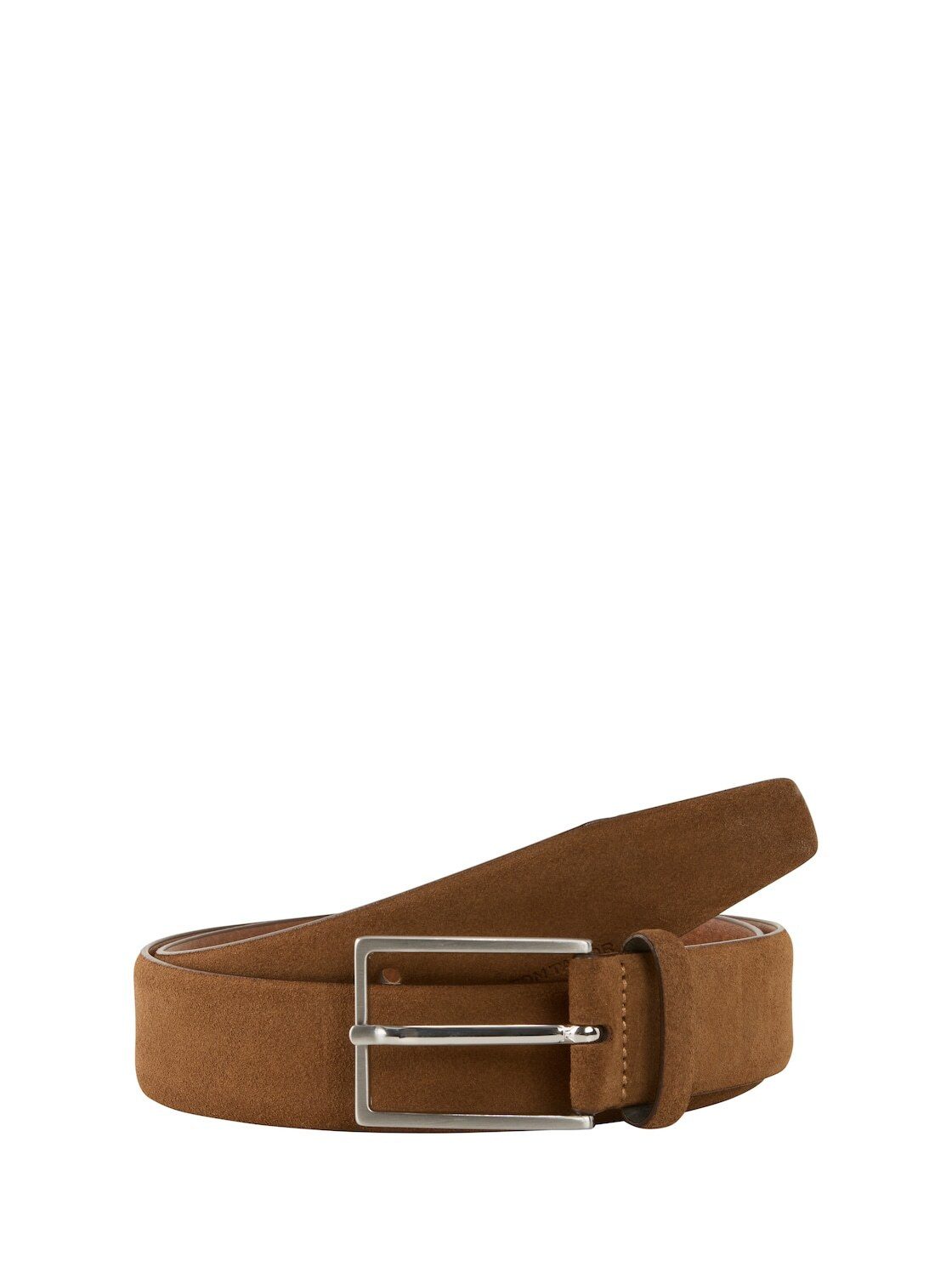 TOM TAILOR Ledergürtel Belts TTLOGAN Velourledergürtel mit eckiger Dornschließe