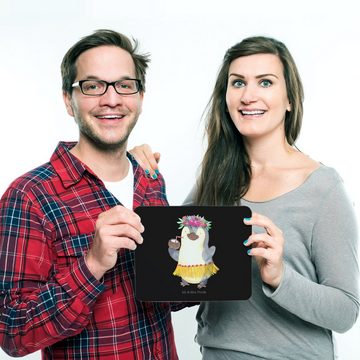 Mr. & Mrs. Panda Mauspad Pinguin Kokosnuss - Schwarz - Geschenk, PC Zubehör, Urlaub, erholt, D (1-St), Ergonomisch geformt