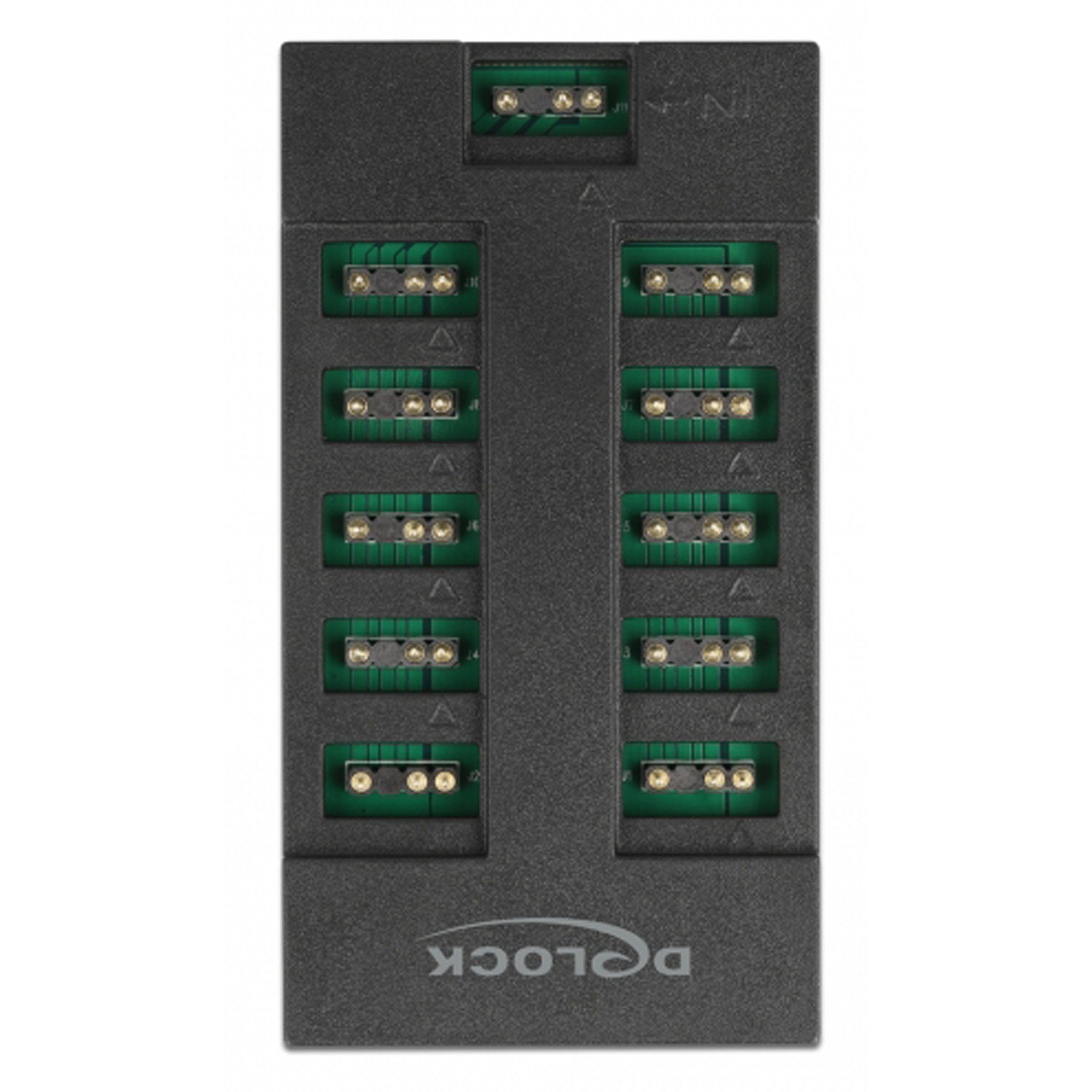 Delock DeLOCK RGB Hub für ARGB LEDs mit 10 Ports Computer-Adapter