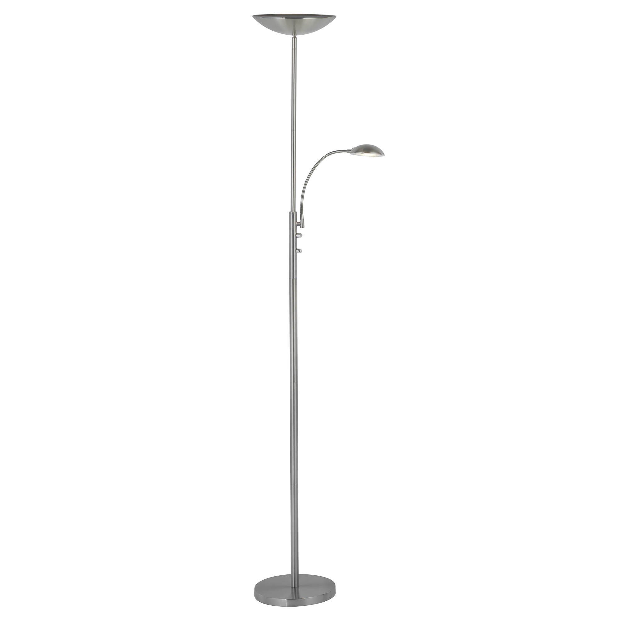 Brilliant Deckenfluter Rosanna, LED fest integriert, Warmweiß, LED Deckenfluter Lesearm eisen