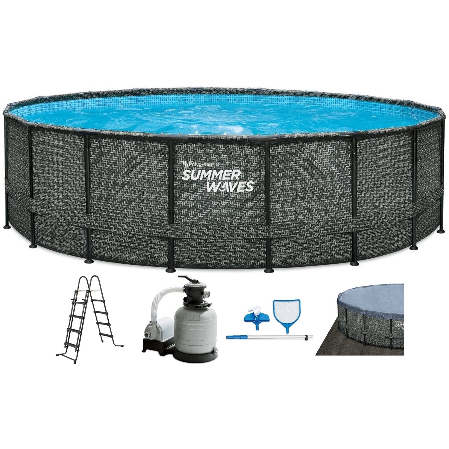 Framepool TW25-P4A0185210EU Frame Elite Pool Dark Herringbone 549 x 132 cm