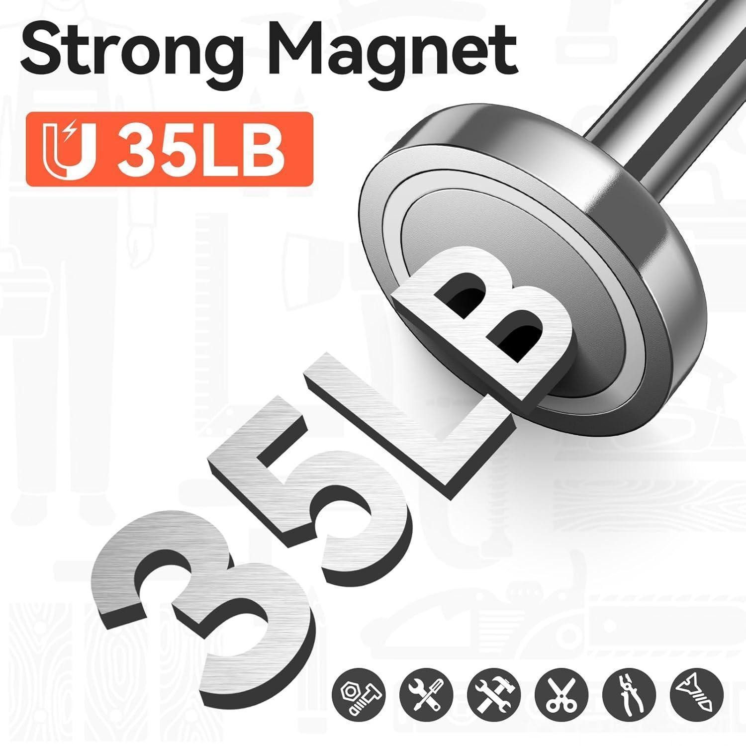 LuxusKollektion Magnet Magnet Pick Up Tool Teleskopstab 15.8kg Tragkraft verstellbar (1-St) – Bild 4 von 5