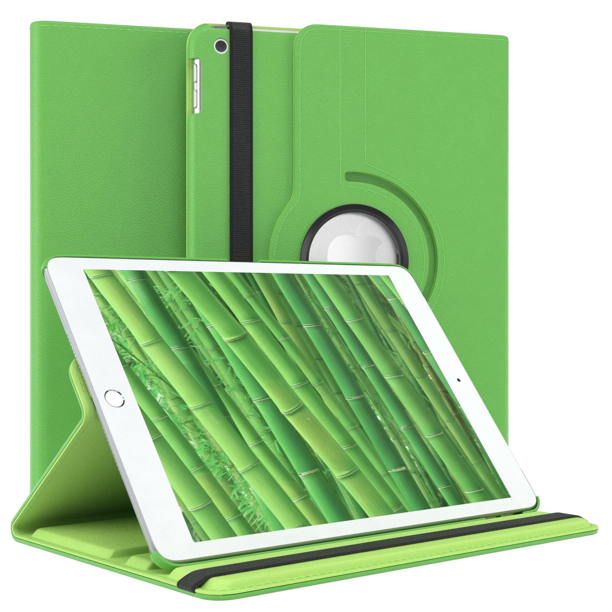 EAZY CASE Tablet-Hülle Rotation Case für Apple iPad 7./8./9. Gen. 10,2  Zoll, Tabletcover Case Hardcover Flipcover zum Aufstellen Klapp-Case Grün