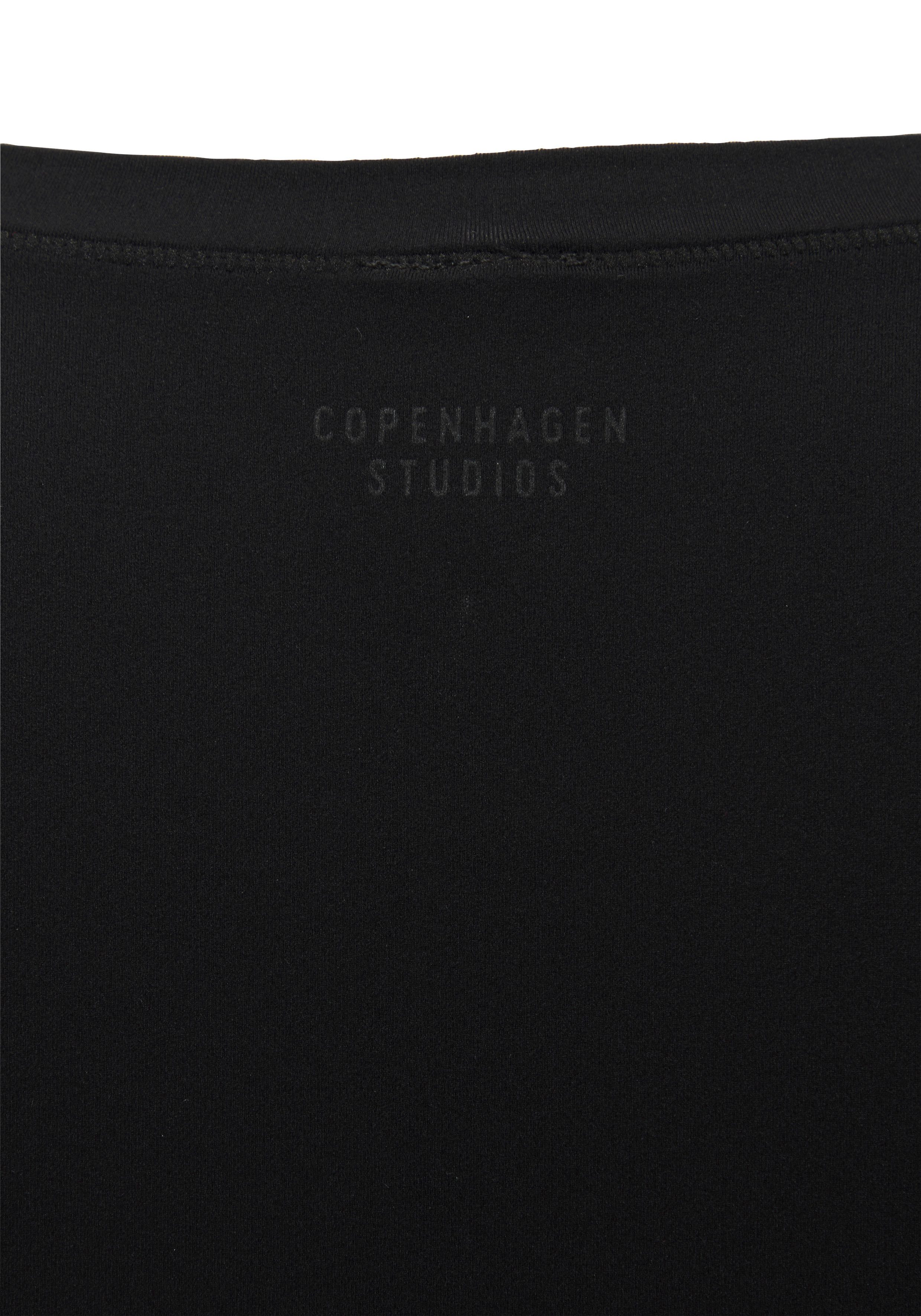 Copenhagen Studios T-Shirt weicher und elastischer Materialmix, unifarbene Optik