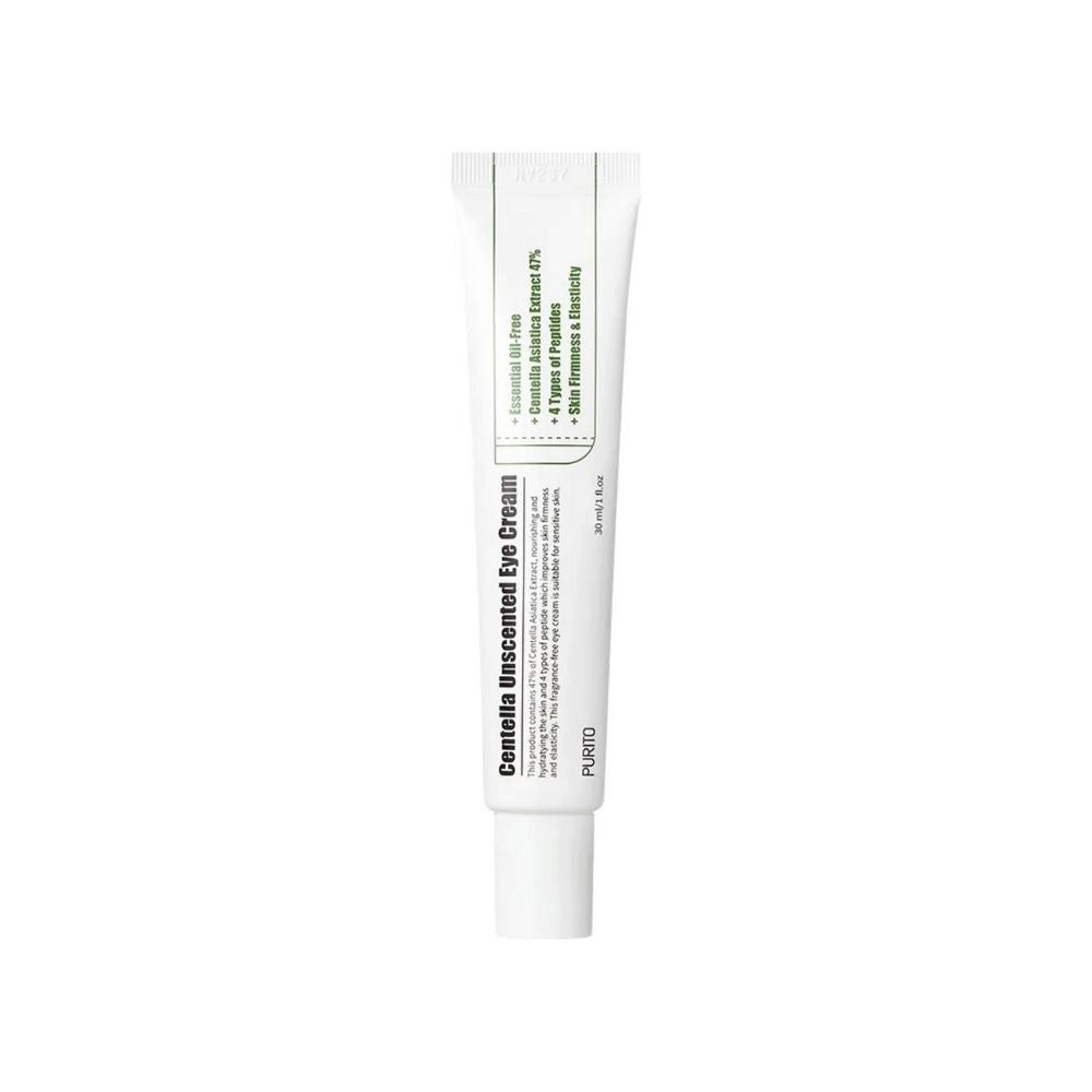 Purito Augencreme Purito, Centella Unscented Eye Cream - 30 ml, Duftstofffreie Augencreme mit Centella für sensible Haut