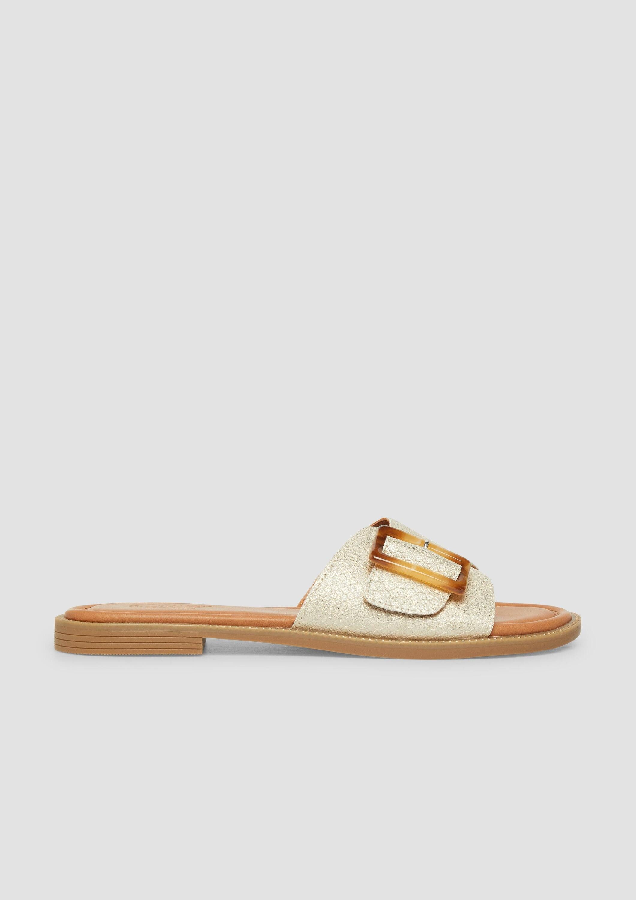 s.Oliver Sandalen Sandale Slides mit Schmuck-Detail