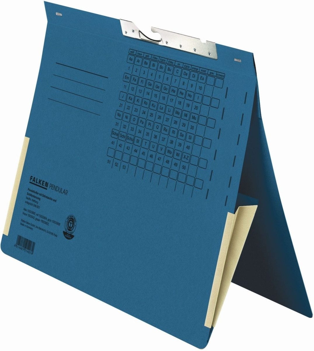 Falken Hefter Pendelhefter A4 Manila-RC-Karton 320 g/qm 265x318mm blau