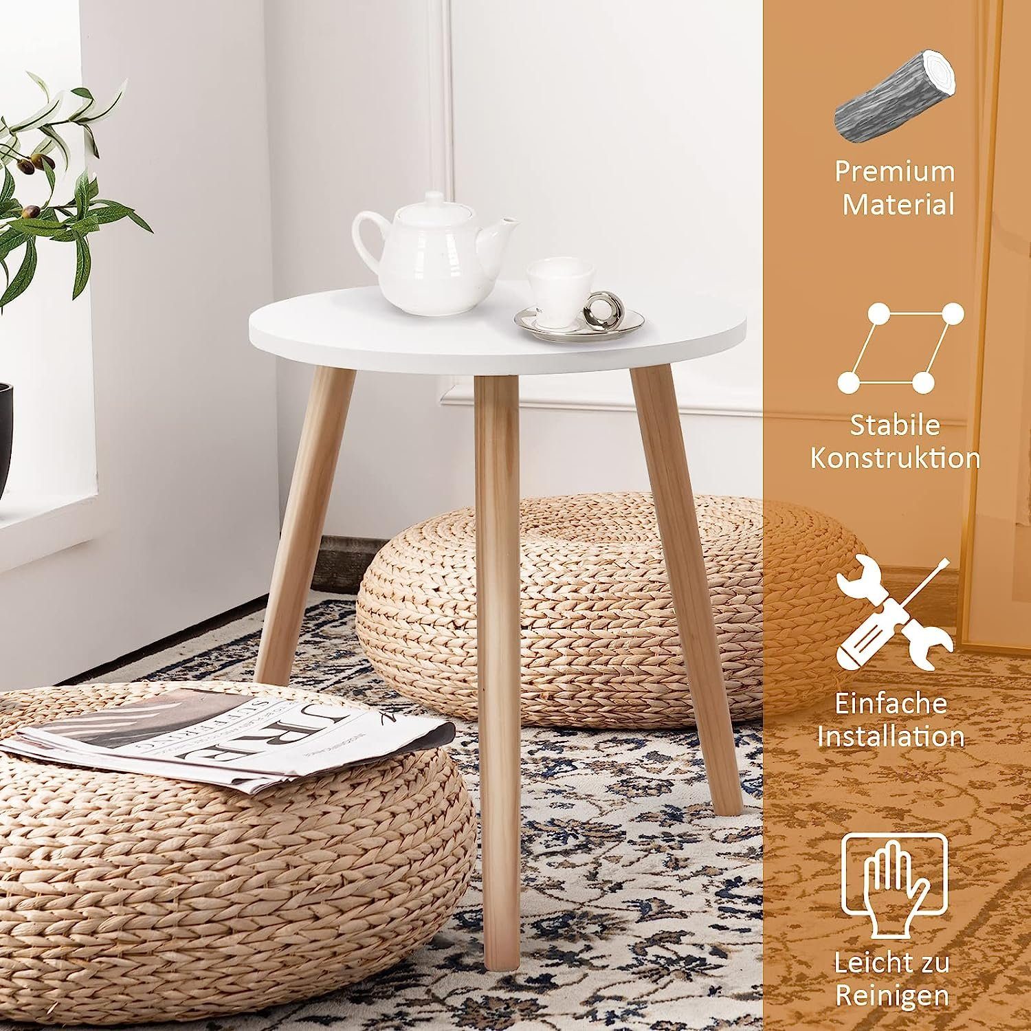 KOMFOTTEU Beistelltisch Couchtisch, kleiner Sofatisch mit günstig online kaufen