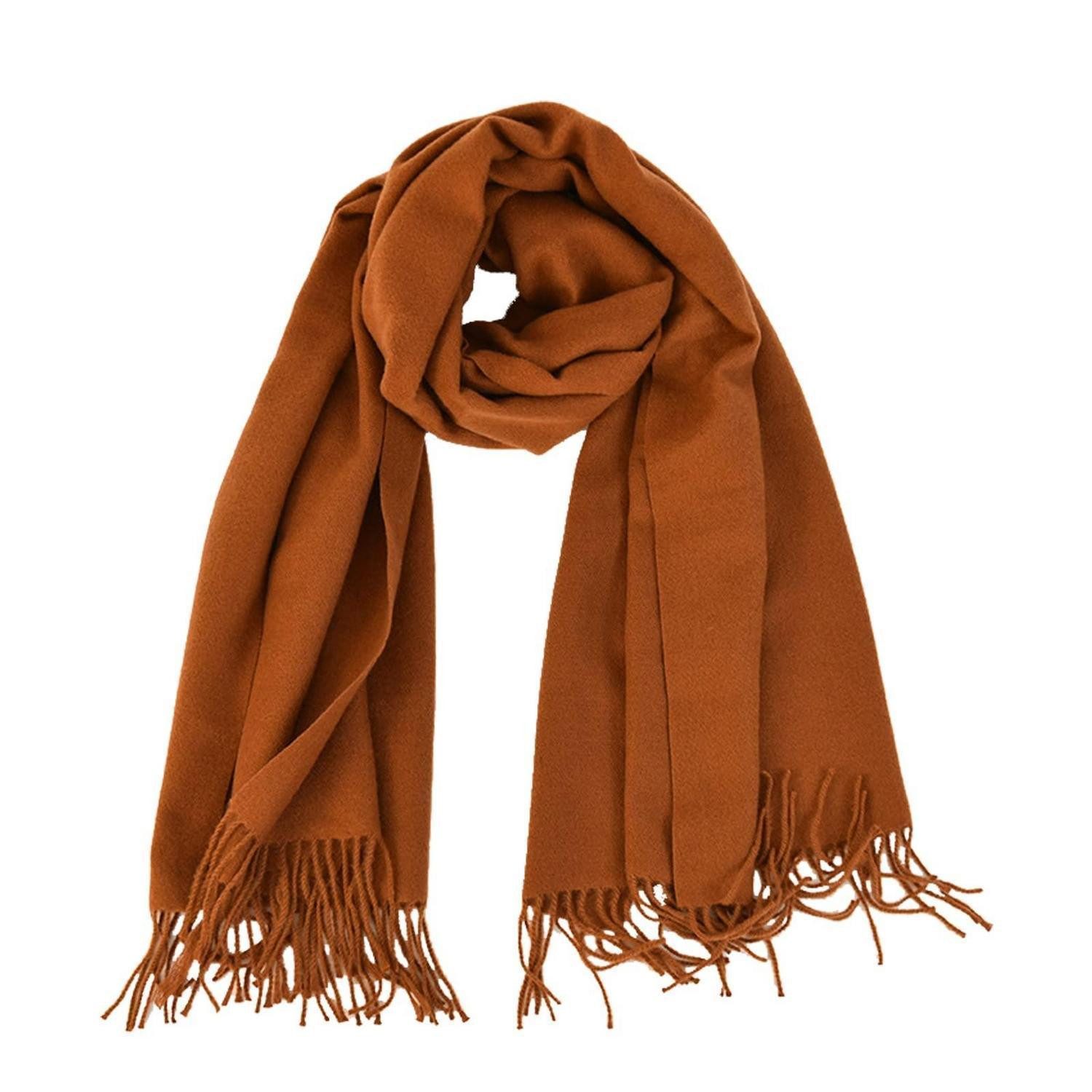 LuxusKollektion Kaschmirschal Schal Winter Kaschmir Imitat Extra Groß Karamell, (1-St)