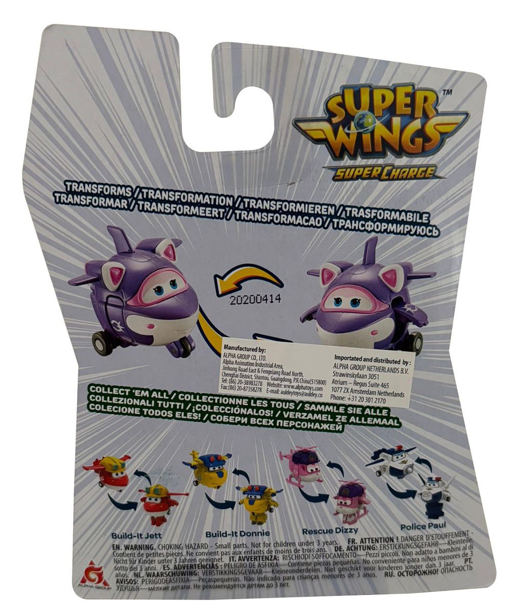 Super Wings Spielfigur Super Wings, Mini Snow Crystal, Transform-a-Bots–2-in-1 Roboter & Flug