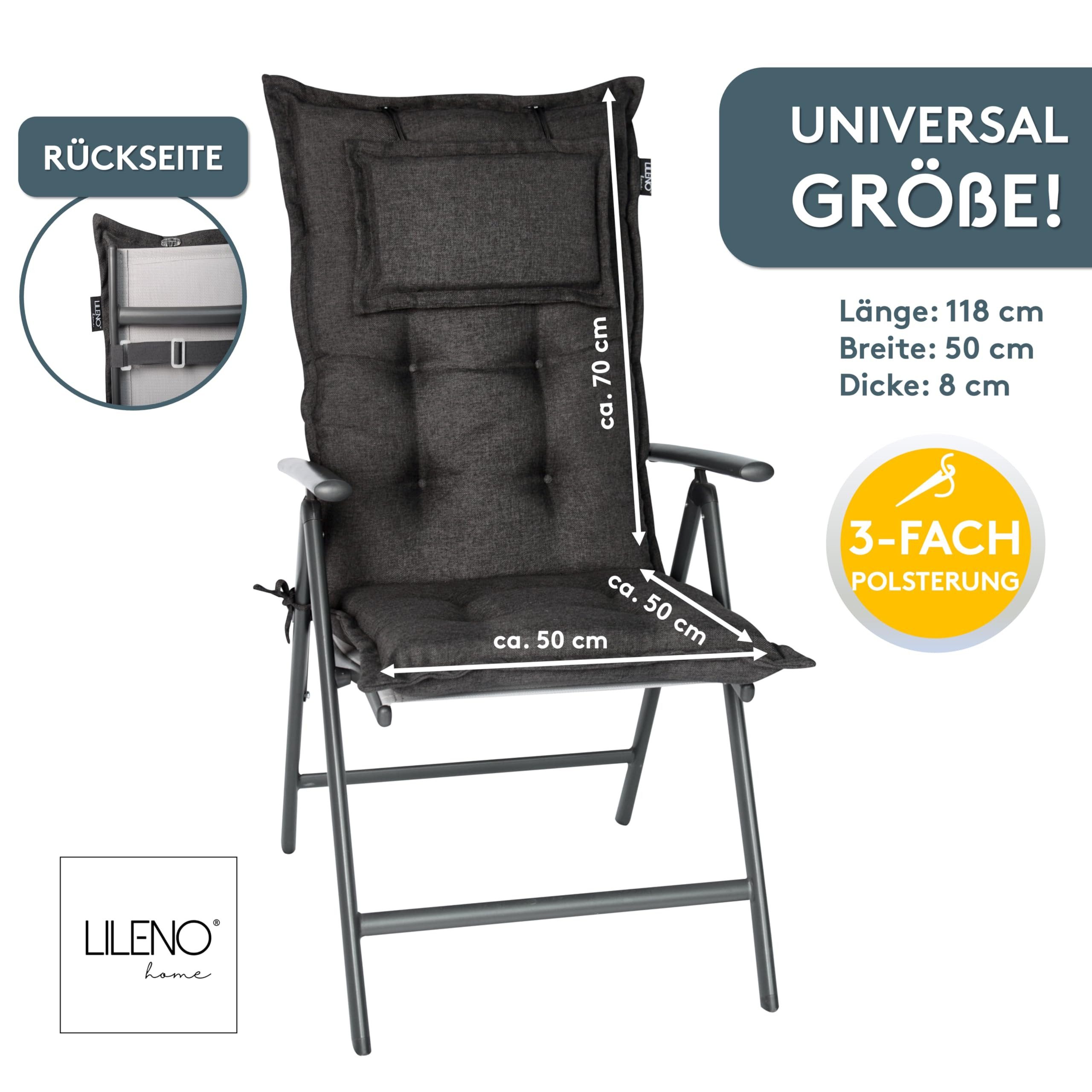 LILENO HOME Hochlehnerauflage Gartenstuhl Auflage, bequeme günstig online kaufen
