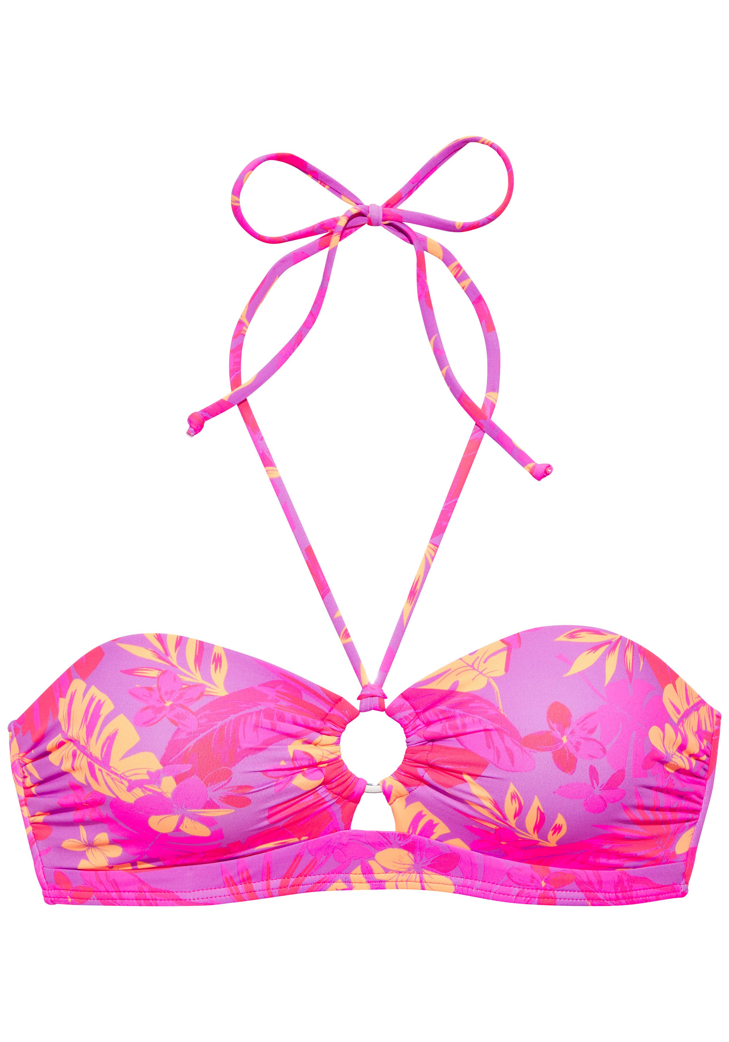 Venice Beach Bandeau-Bikini-Top Kaitlyn, mit floralem Allover-Print