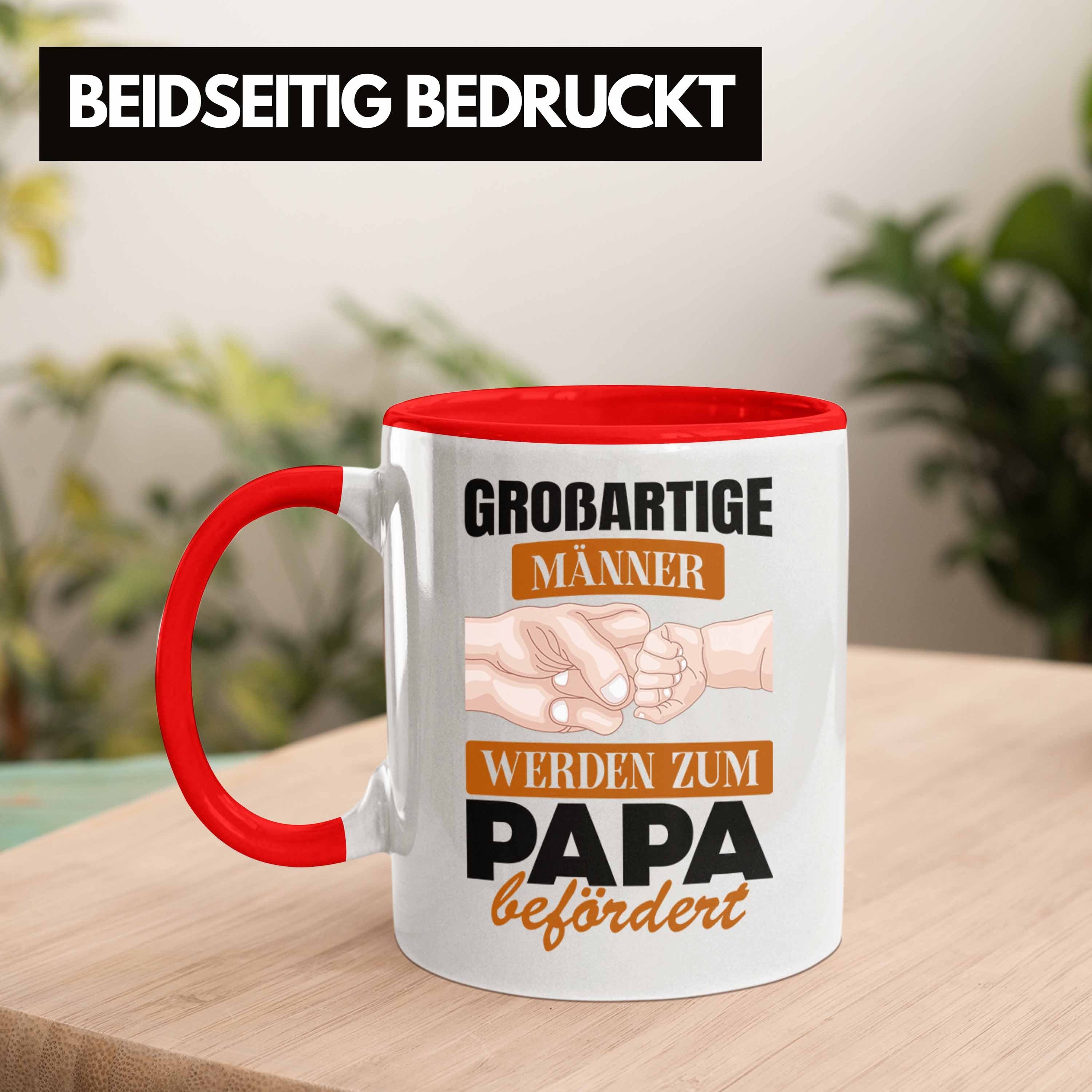 Befördert - Vater Tasse Rot Trendation Geschenk Zum Großartige Papa Tasse werden Du Trendation Geschenkidee Männer Wirst