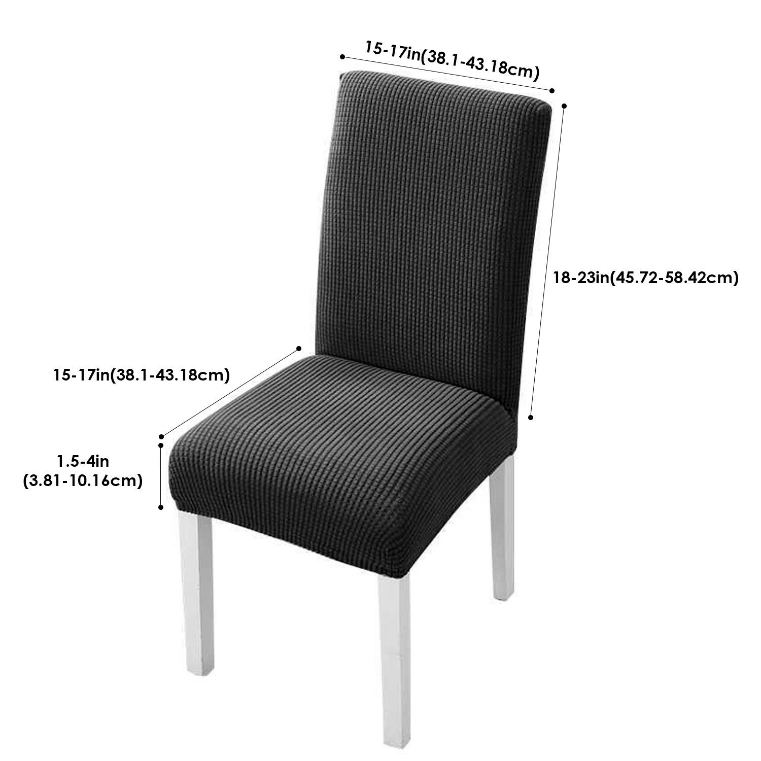 Stuhlbezug Schwarz Langlebig Stuhlhusse Lospitch Stuhlhusse 4X pflegeleicht Schutzhülle,