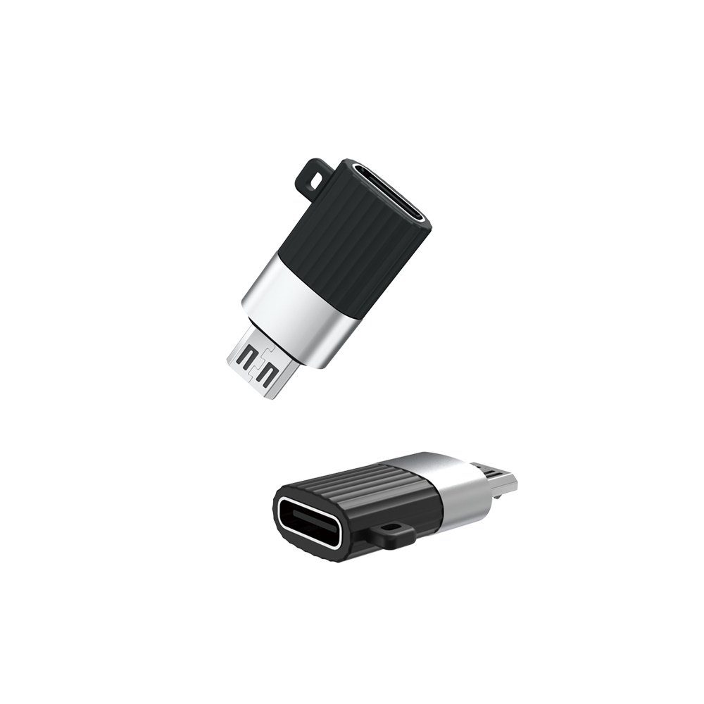 XO USB Adapter Micro USB Stecker auf USB-C Buchse Typ C Adapter Smartphone-Adapter