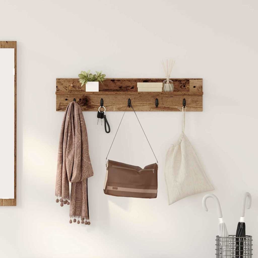 vidaXL Regal Wandmontierter nachttisch Wandhalterung Altholz Holzwerkstoff, 1-tlg.