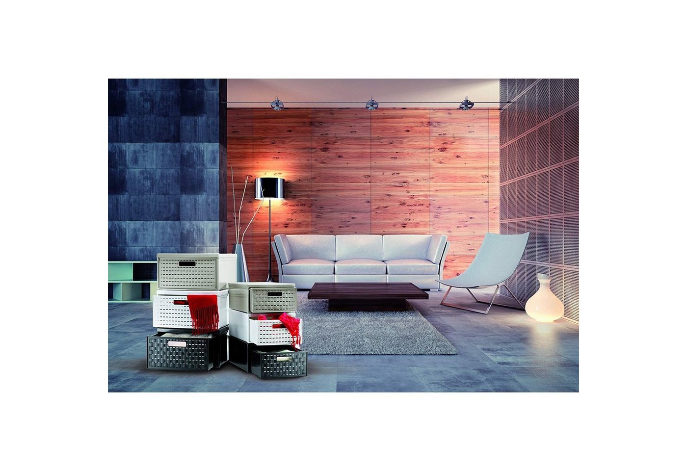 Thumbnail - ROTHO Aufbewahrungsbox Country Schubladenbox 8.3l Schub in Rattan-Optik, Kunststoff (PP)