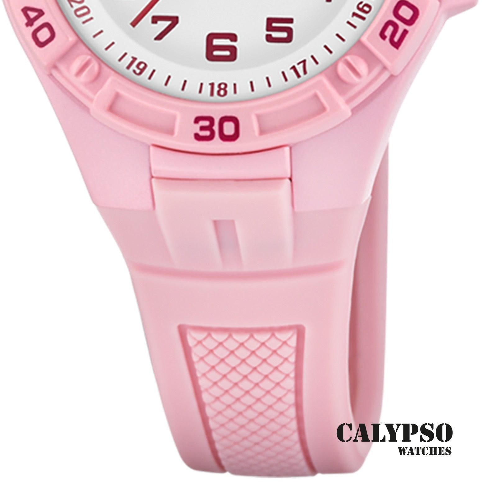 CALYPSO WATCHES Quarzuhr Calypso Jugenduhr Silikon rosa Calypso, (Analoguhr), Jugenduhr rund, mittel (ca. 33mm) Silikonarmband, Fashion-Style