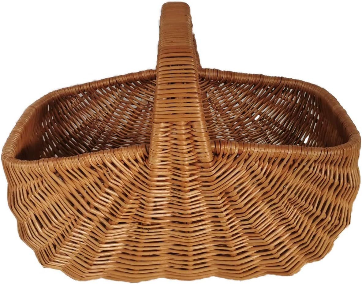 natuleo by pokuc Flaschenkorb Einkaufskorb aus Weide Braun 50x32x37 cm