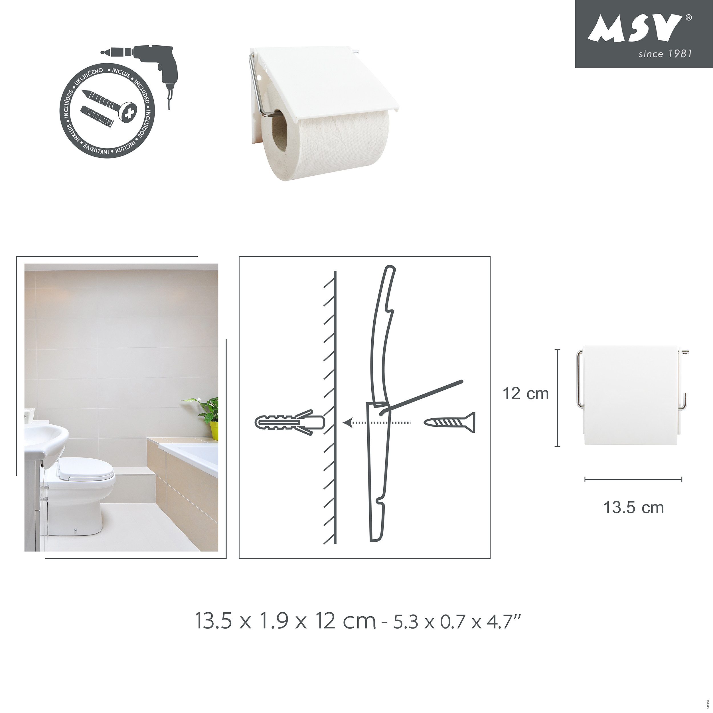 MSV Toilettenpapierhalter MSV Bad Serie "Rot" Toilettenpapierhalter WC Rollenhalter