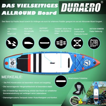 DURAERO Inflatable SUP-Board Stand up Paddle Board, 330x76x15cm, bis 150kg