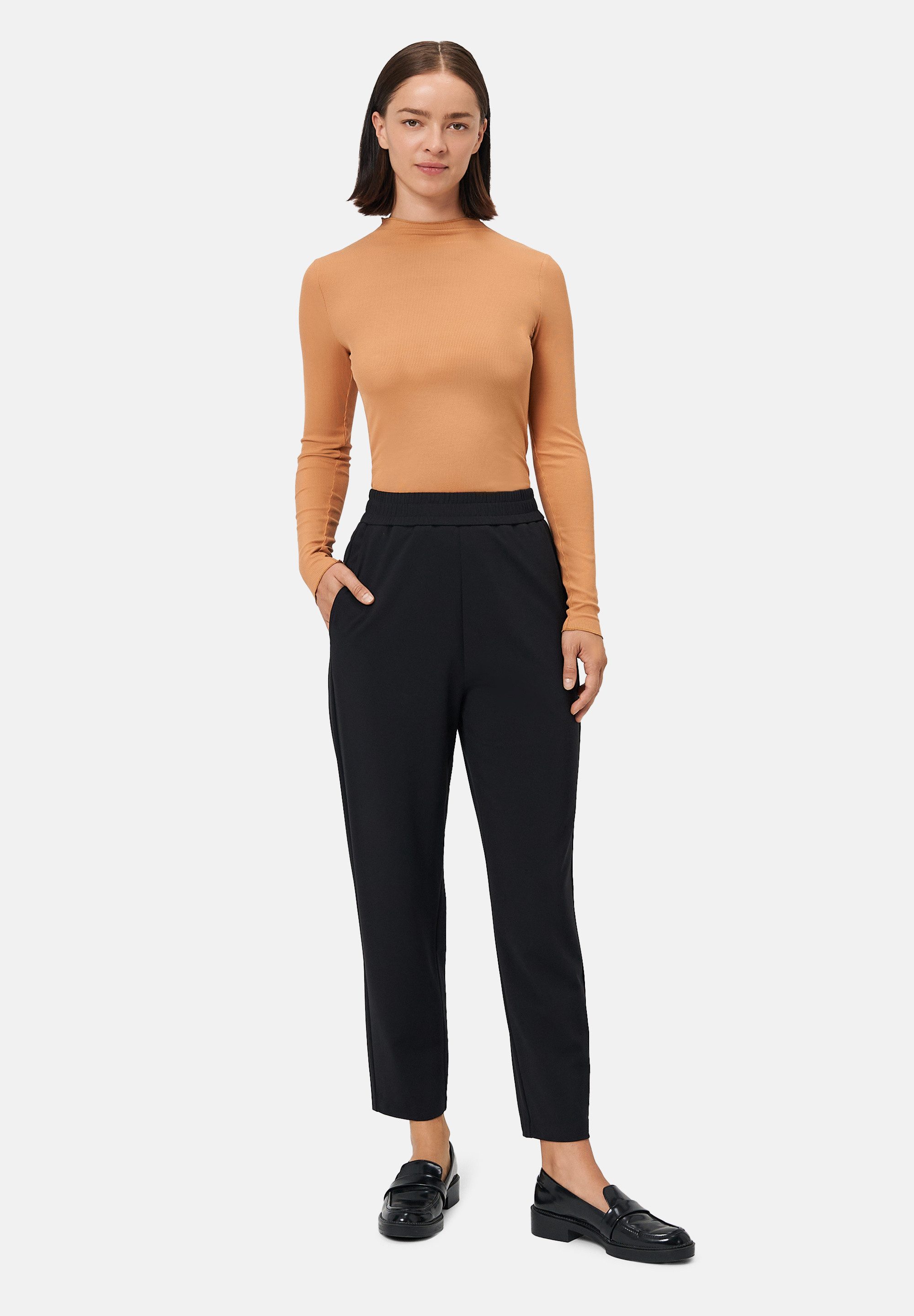 Les Lunes Stoffhose STACYY Twill Pants Twill Stoff, Seitentaschen, Sehr hohe Taille