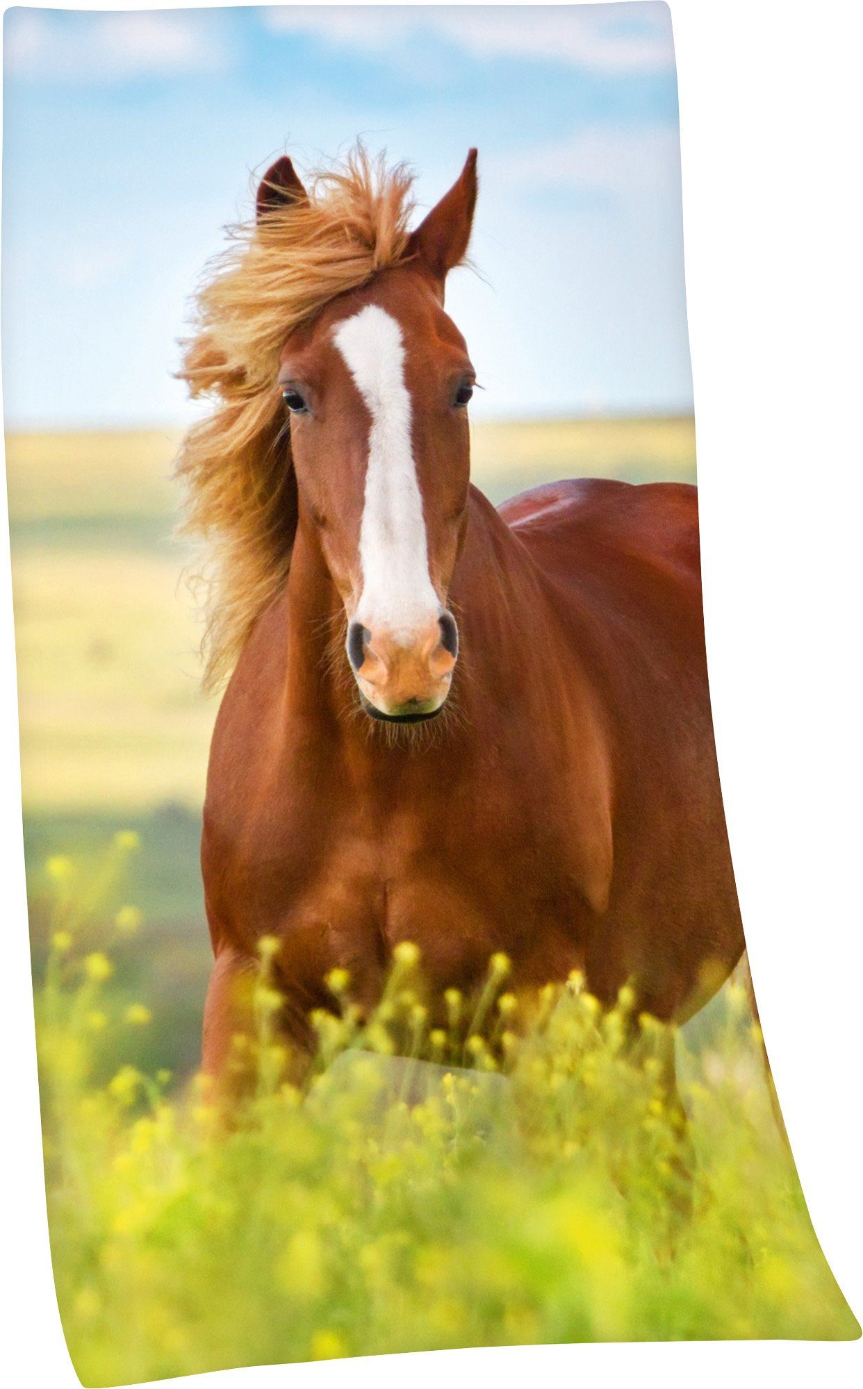 Herding Strandtuch Strandtuch "Pferd", Baumwolle, Velours Motiv günstig online kaufen