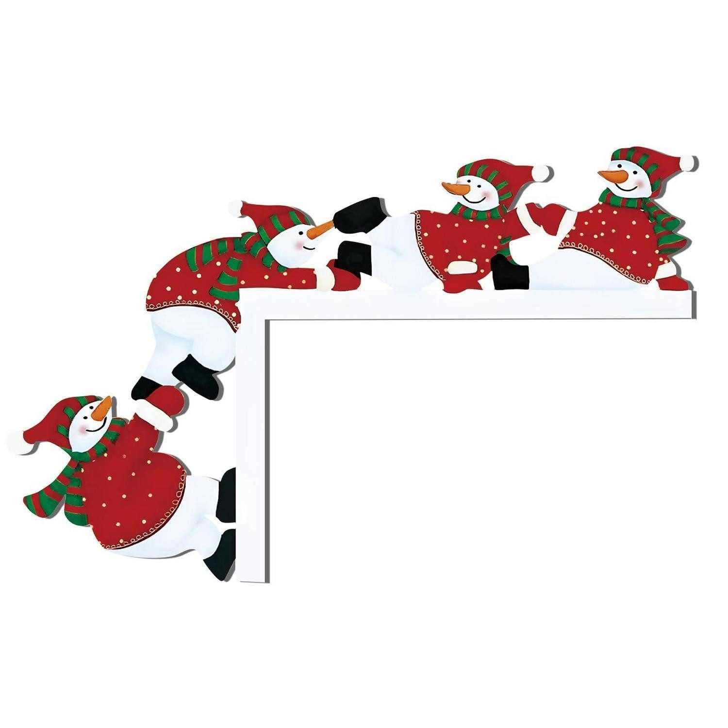 LuxusKollektion Schneemann Weihnachtsdeko Tür Schneemann Holz (1 St)