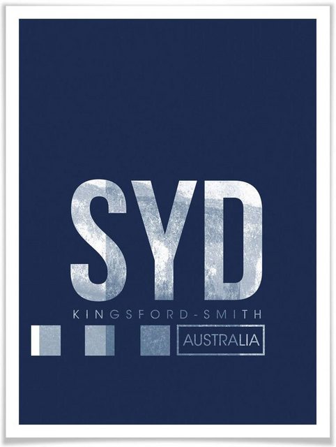 Wall-Art Poster »Wandbild SYD Flughafen Sydney«, Flughafen (1 Stück), Poster, Wandbild, Bild, Wandposter-Otto