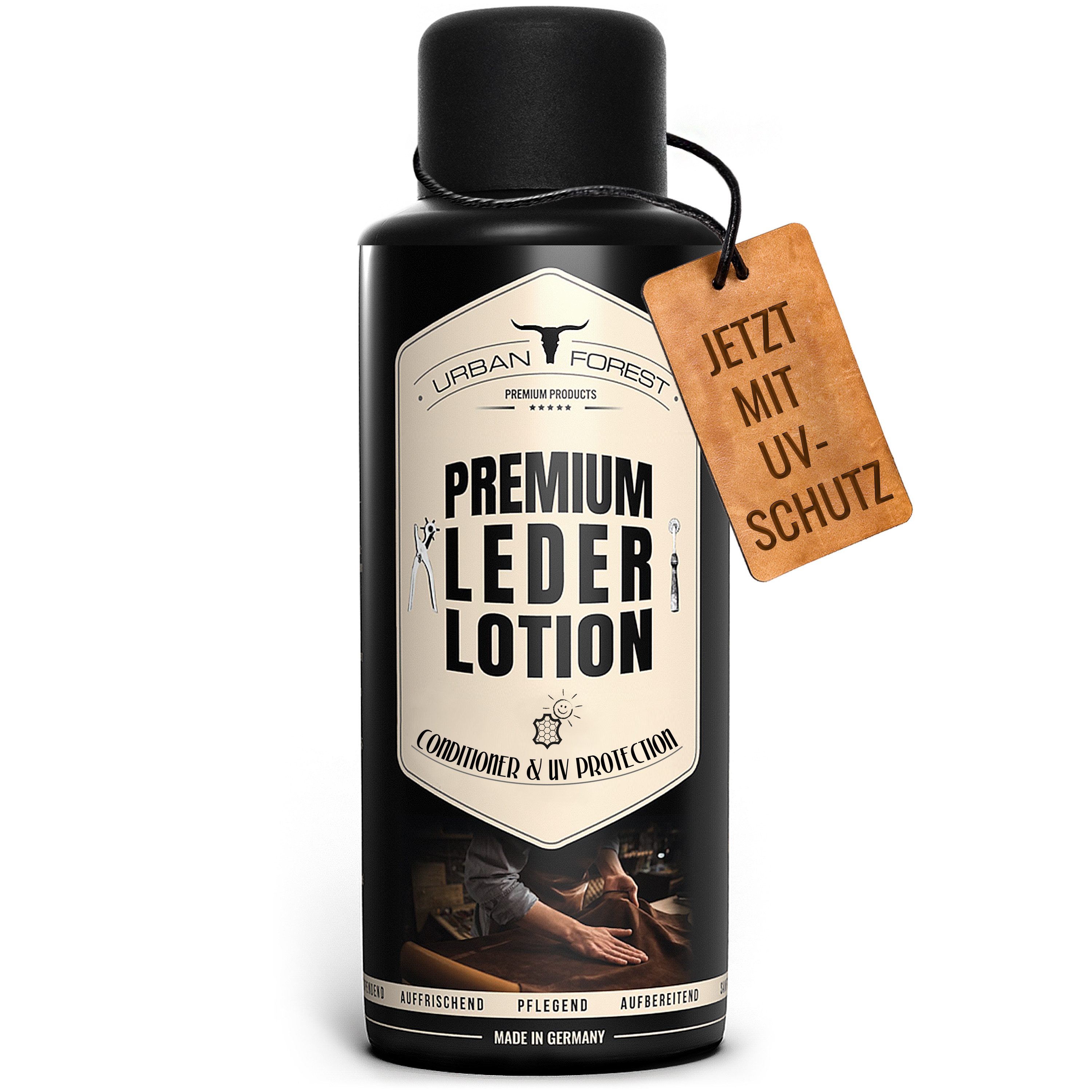 URBAN FOREST Lederlotion Haushalt und Auto, für Glattleder 500 ml Lederpflege (1 St), 500ml