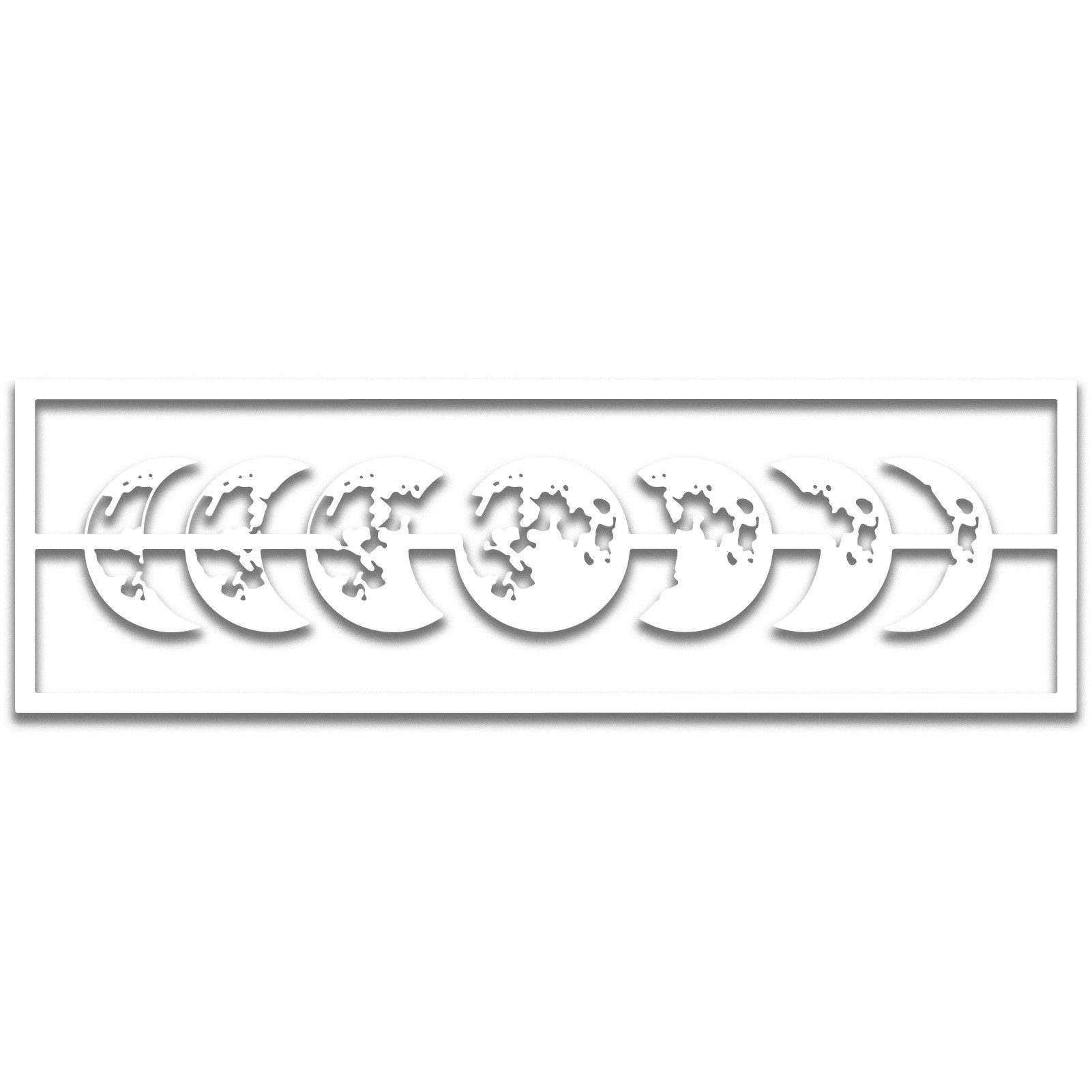 Wanddekoobjekt Erdsilhouette Metall Wanddekorationen,mit minimalistischer Atmosphäre
