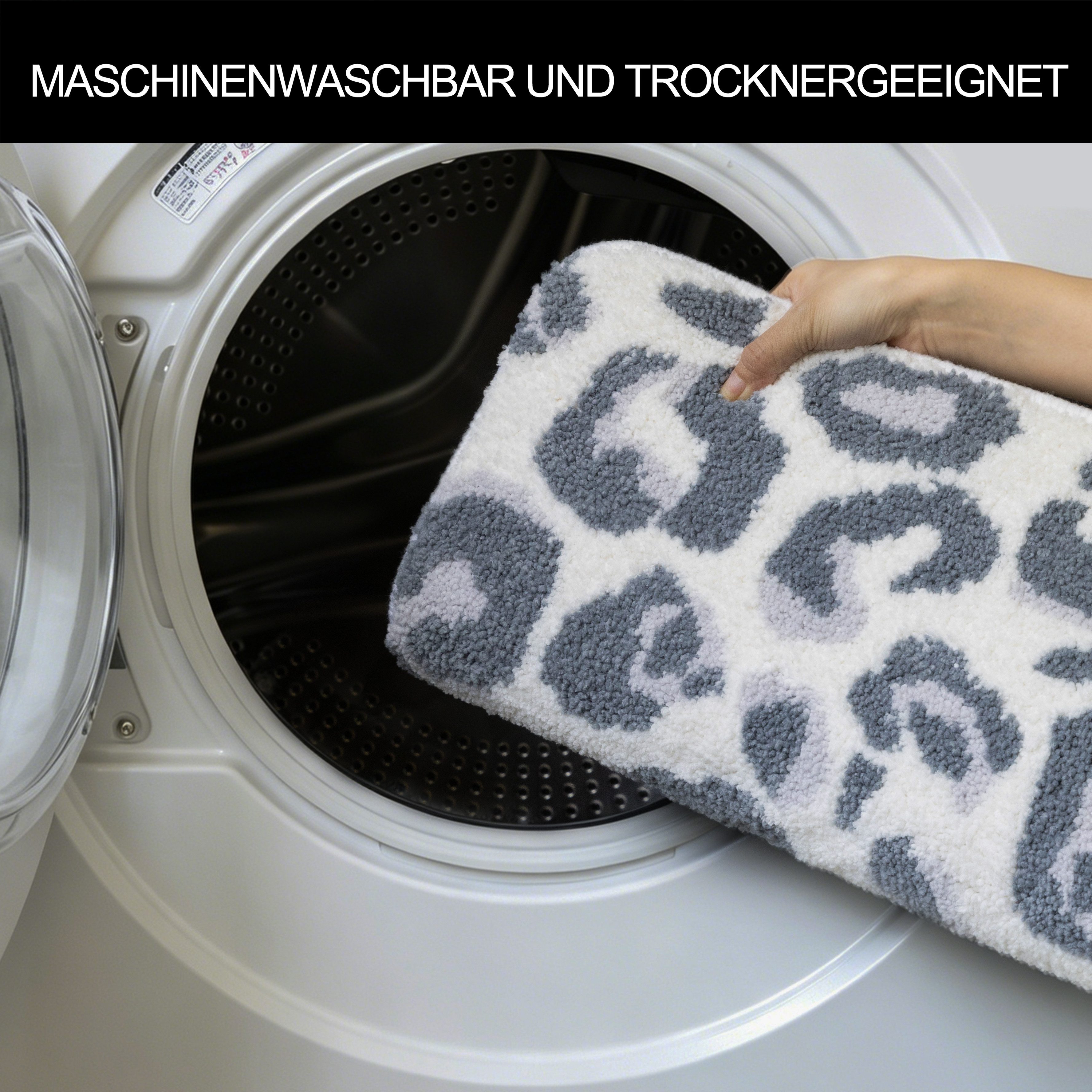 OTTO home Badematte Regona Leo, Badvorleger, Badezimmer Teppich, Duschvorleger, Höhe 10 mm, rutschhemmend beschichtet, schnell trocknend, fußbodenheizungsgeeign – Bild 5 von 5