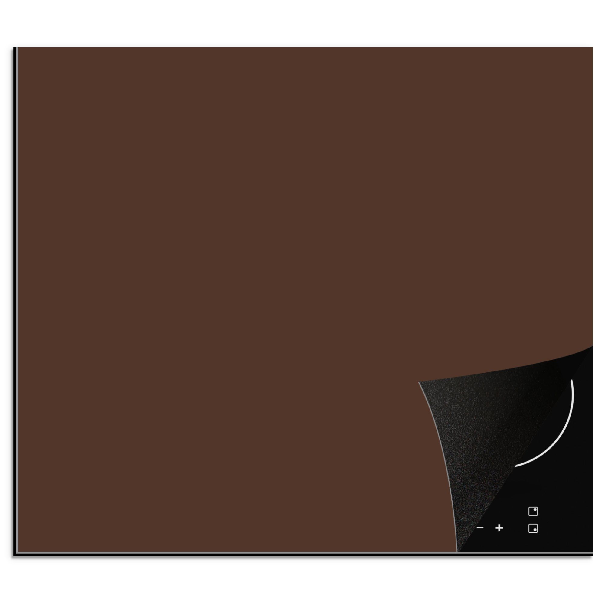 MuchoWow Herdblende-/Abdeckplatte Braun - Dunkel - Farben, Vinyl, (1 tlg), 60x52 cm, Mobile Arbeitsfläche nutzbar, Ceranfeldabdeckung
