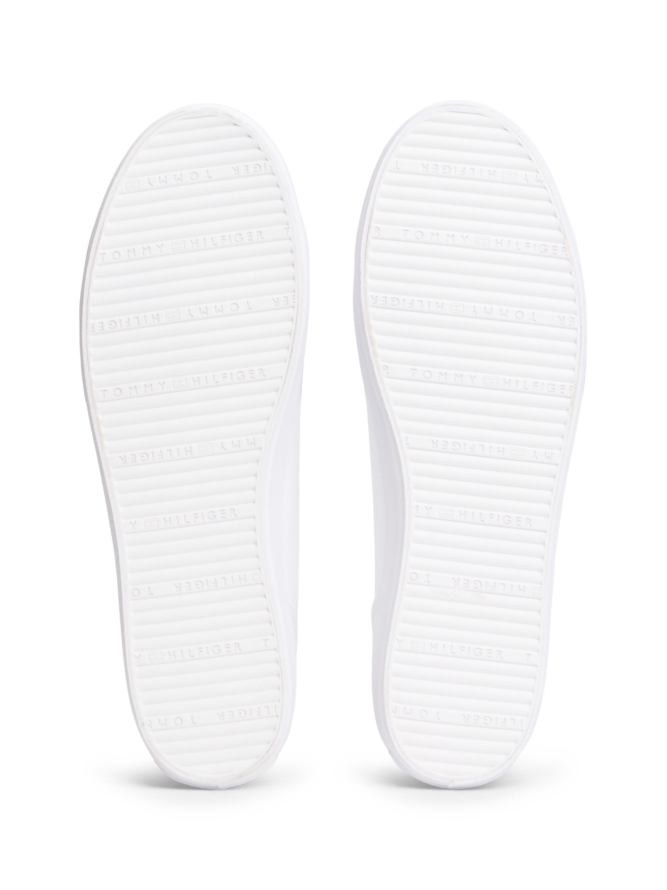 Tommy Hilfiger TH FOXING SNEAKER CANVAS Plateausneaker Freizeitschuh, Halbschuh, Schnürer mit Logostickerei - schmale Form