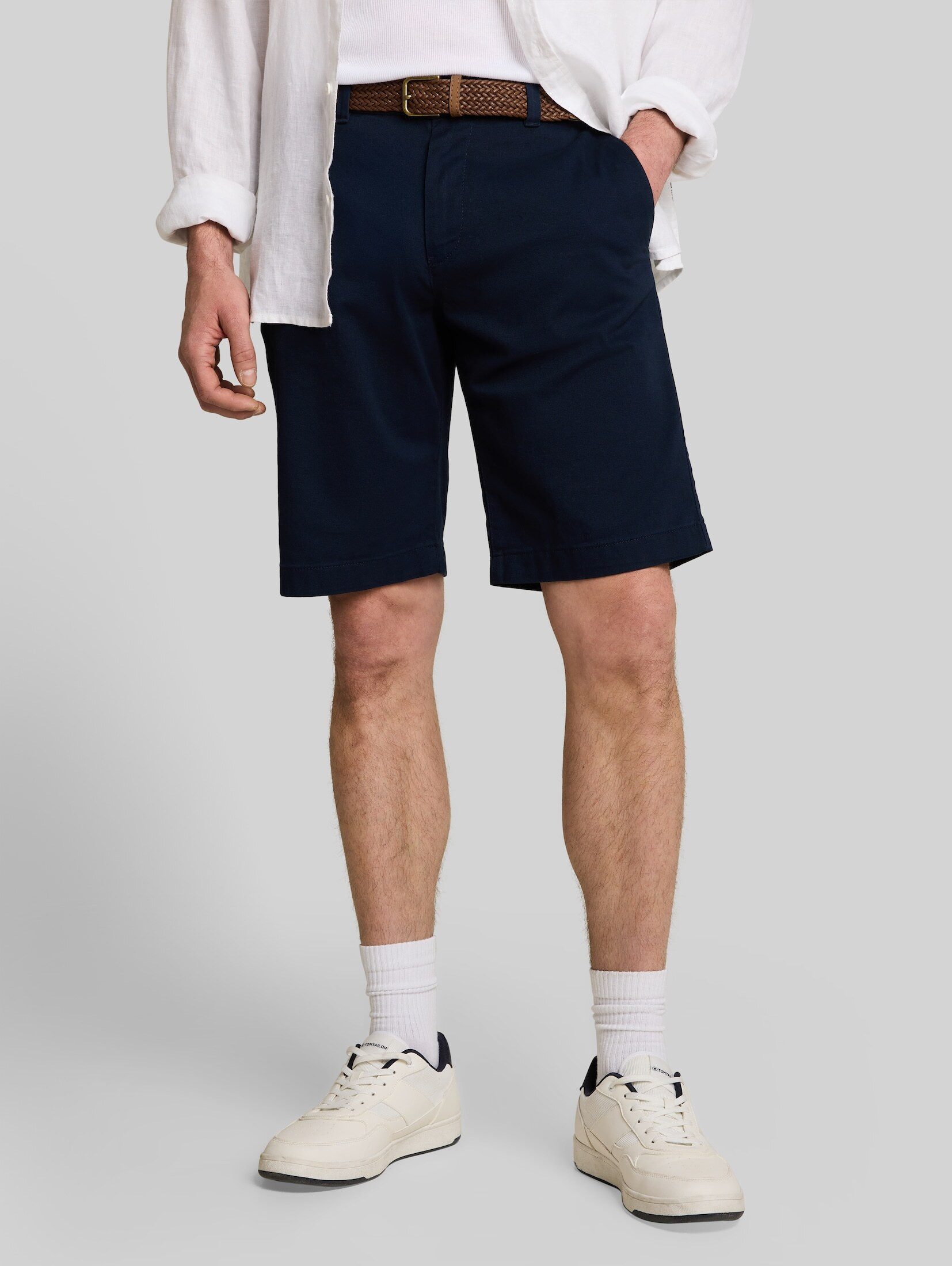TOM TAILOR Shorts Hosen & Chino Regular Chino Shorts mit Gürtel