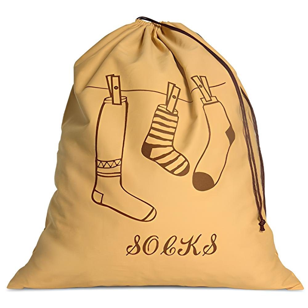 trendfinding Wäschesack Großer Design Wäschesack aus Baumwolle (1 St), Füllmenge ca. 15kg, Integrierte Kordel zum Aufhängen, zusammenfaltbar