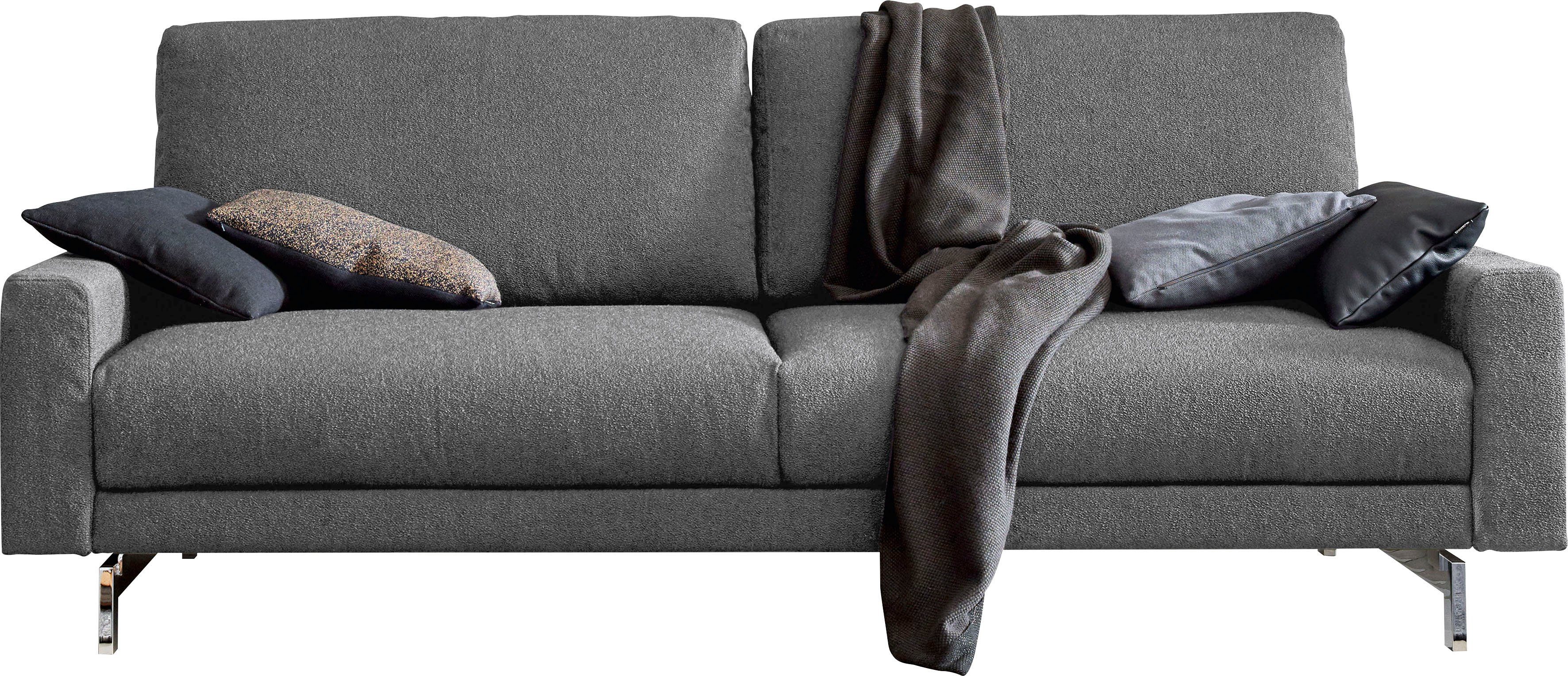 hülsta sofa Armlehne chromfarben 2-Sitzer 164 glänzend, niedrig, cm Breite Fuß hs.450