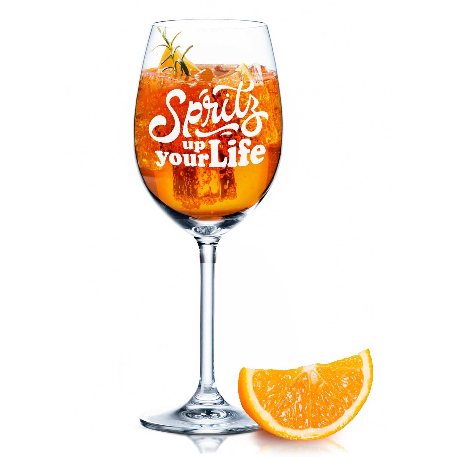 Rotweinglas - Spritz up your Life - Aperol Spritz Glas - Aperol Geschenk