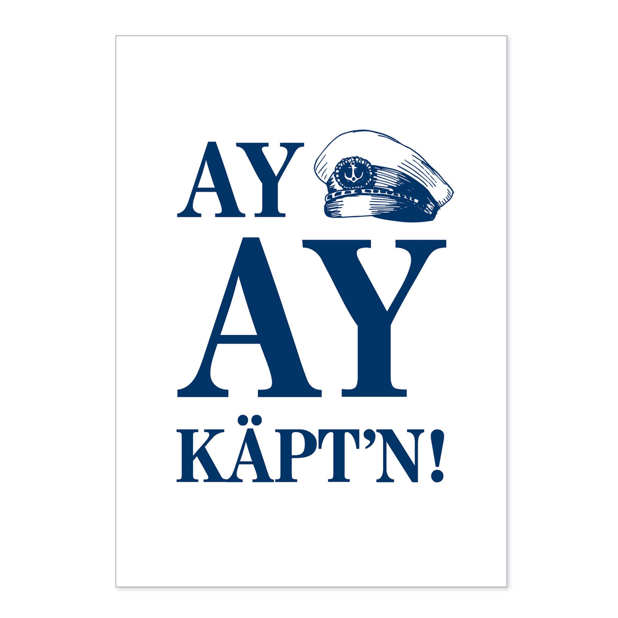 Postkarte Postkarte Ay, Ay Käpt´n