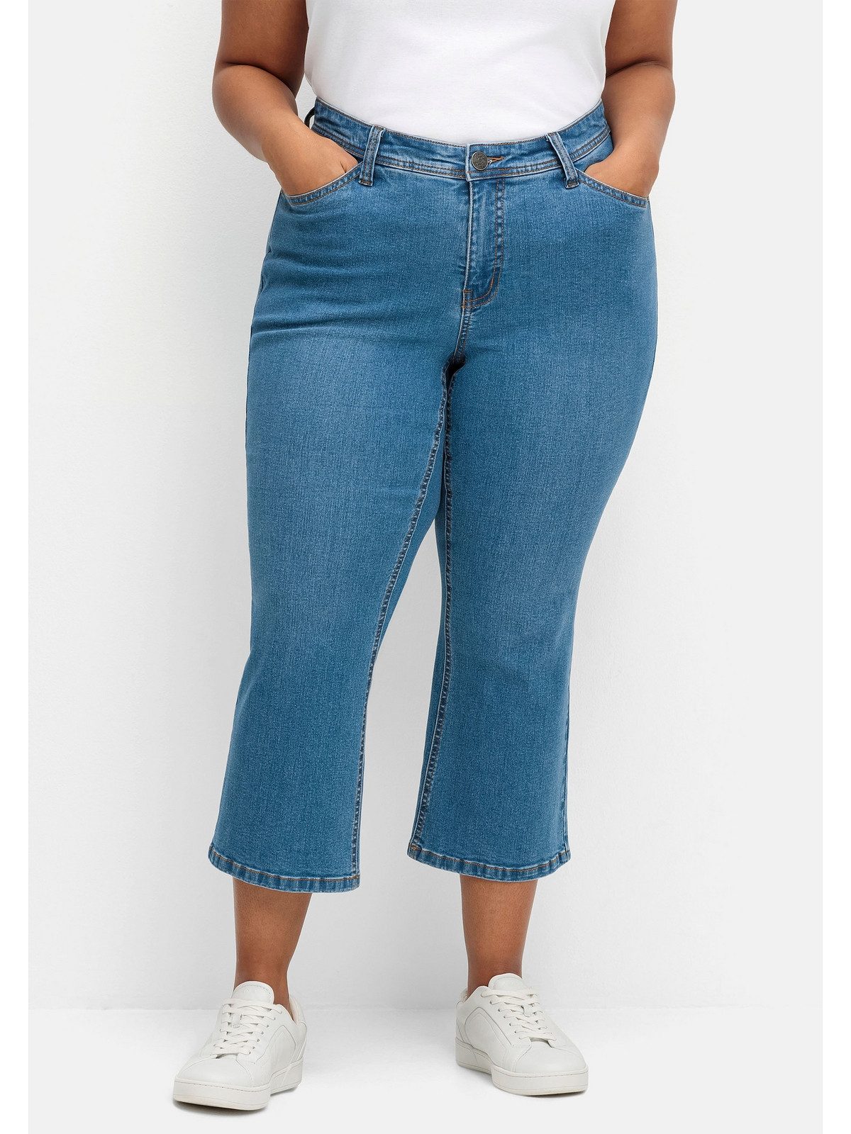 Sheego Bootcut-Jeans Große Größen in 7/8-Länge, Curvy-Schnitt VERENA