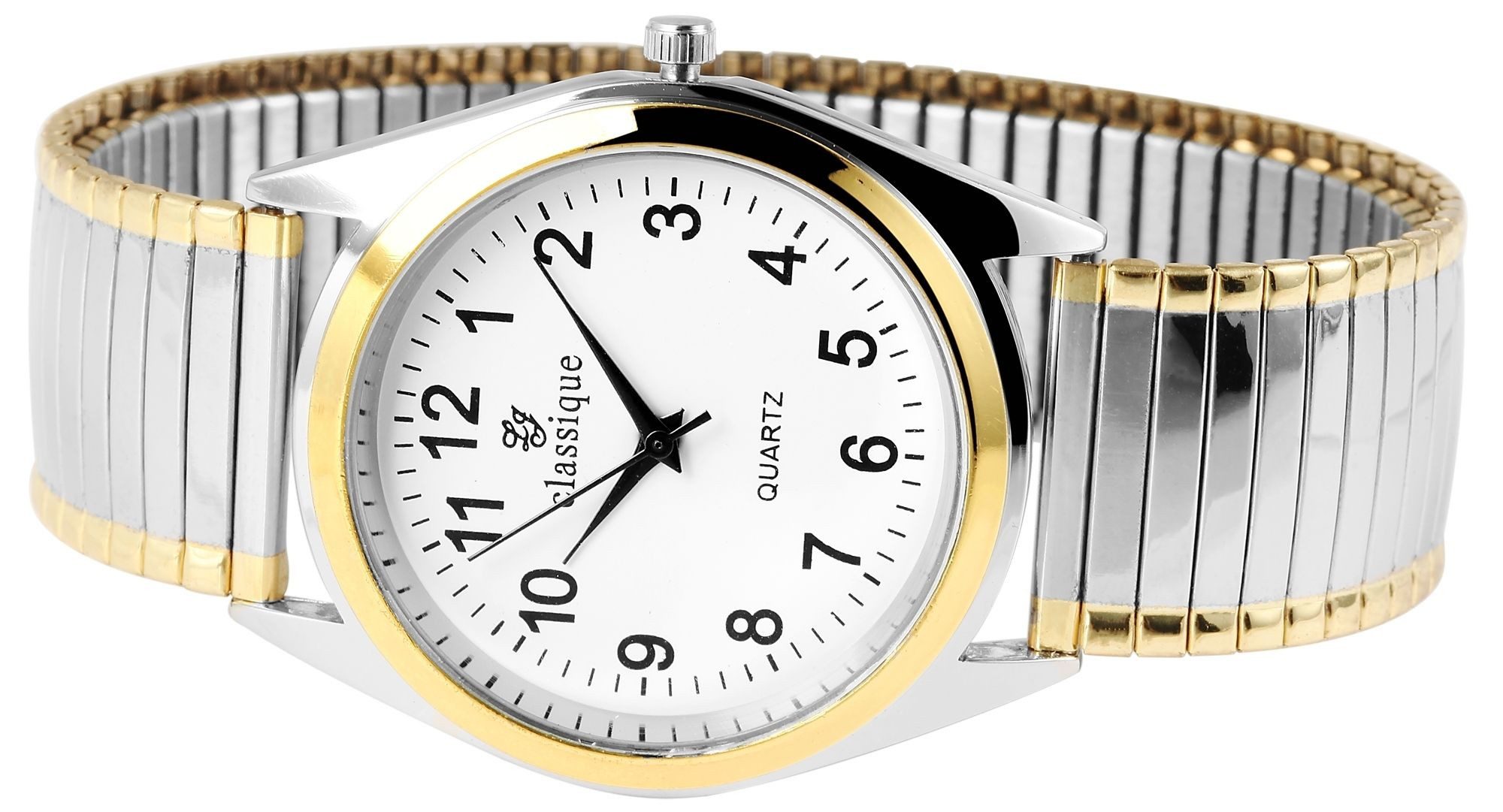 classique Quarzuhr Mineralglas, Herrenuhr Edelstahl