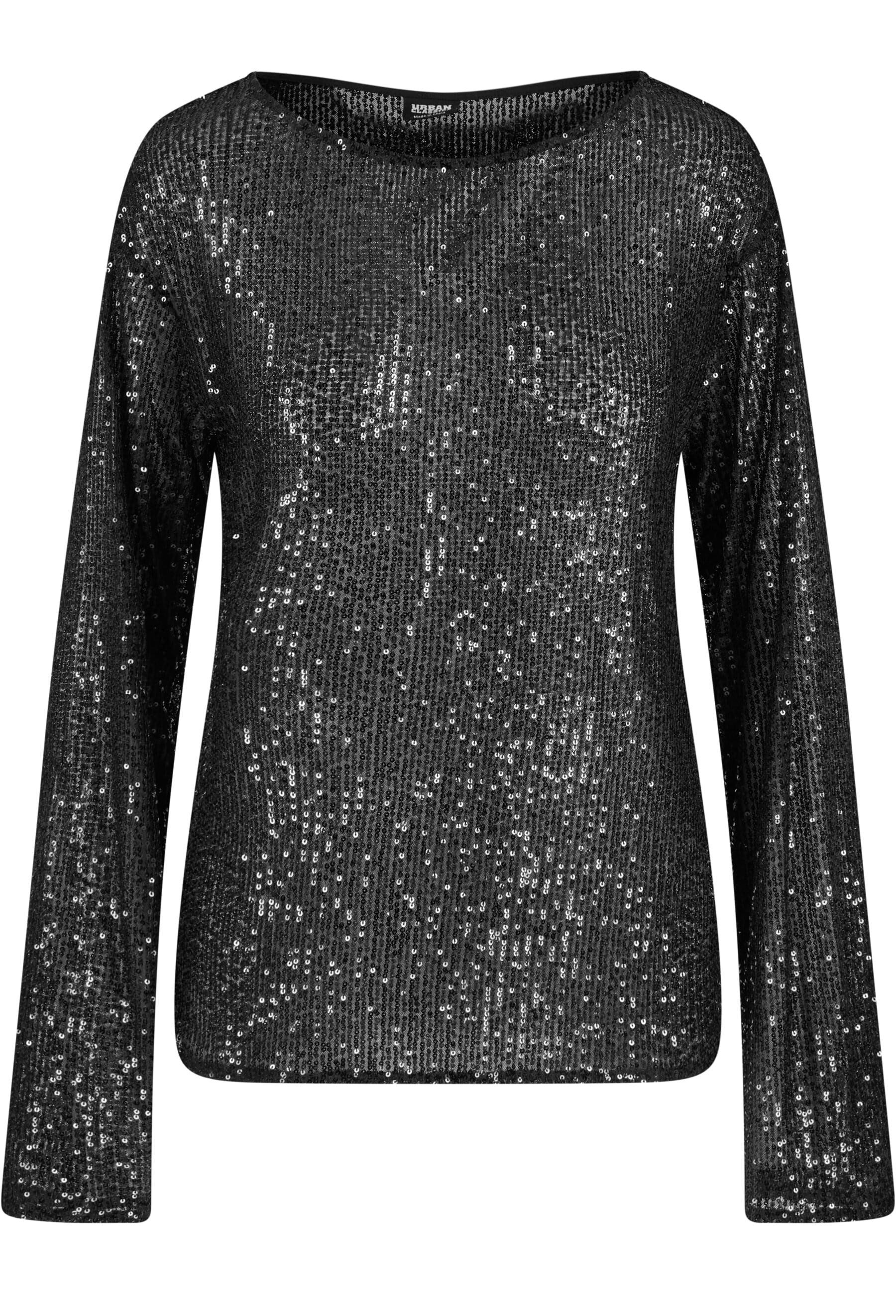 URBAN CLASSICS Longsleeve Urban Classics Ladies Sequins Longsleeve (1-tlg)