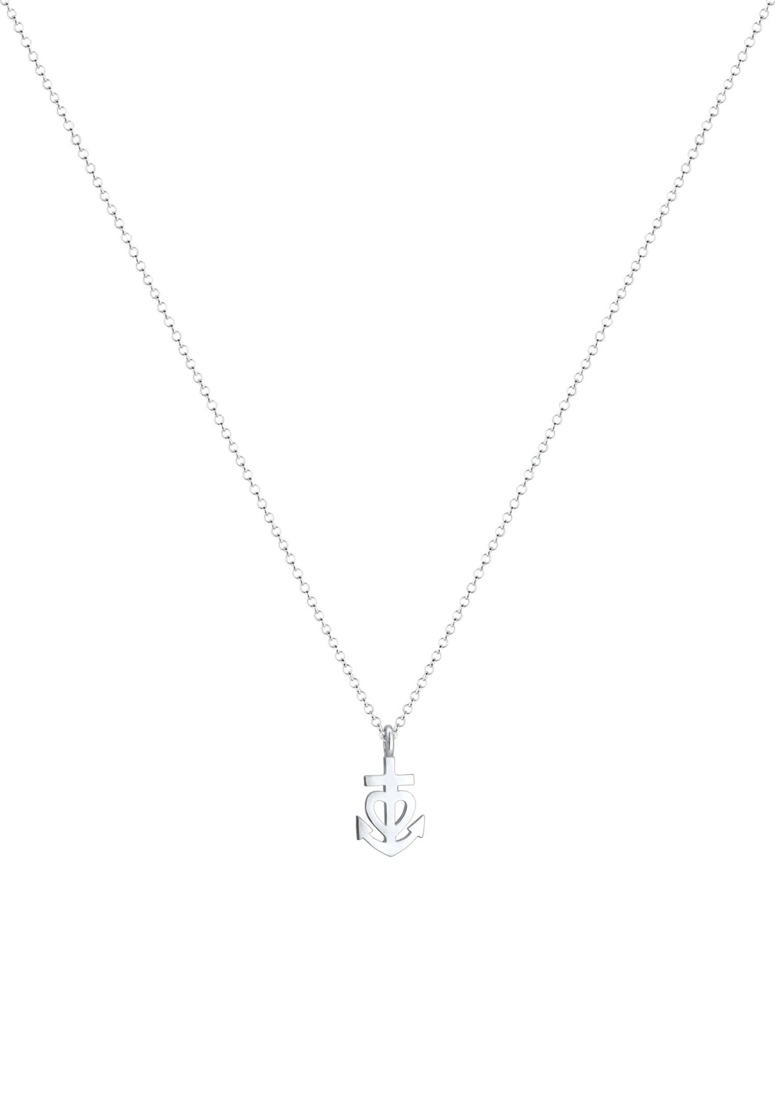 Elli Kette mit Anhänger Anker Herz Kreuz 925 Sterling Silber, Anker günstig online kaufen