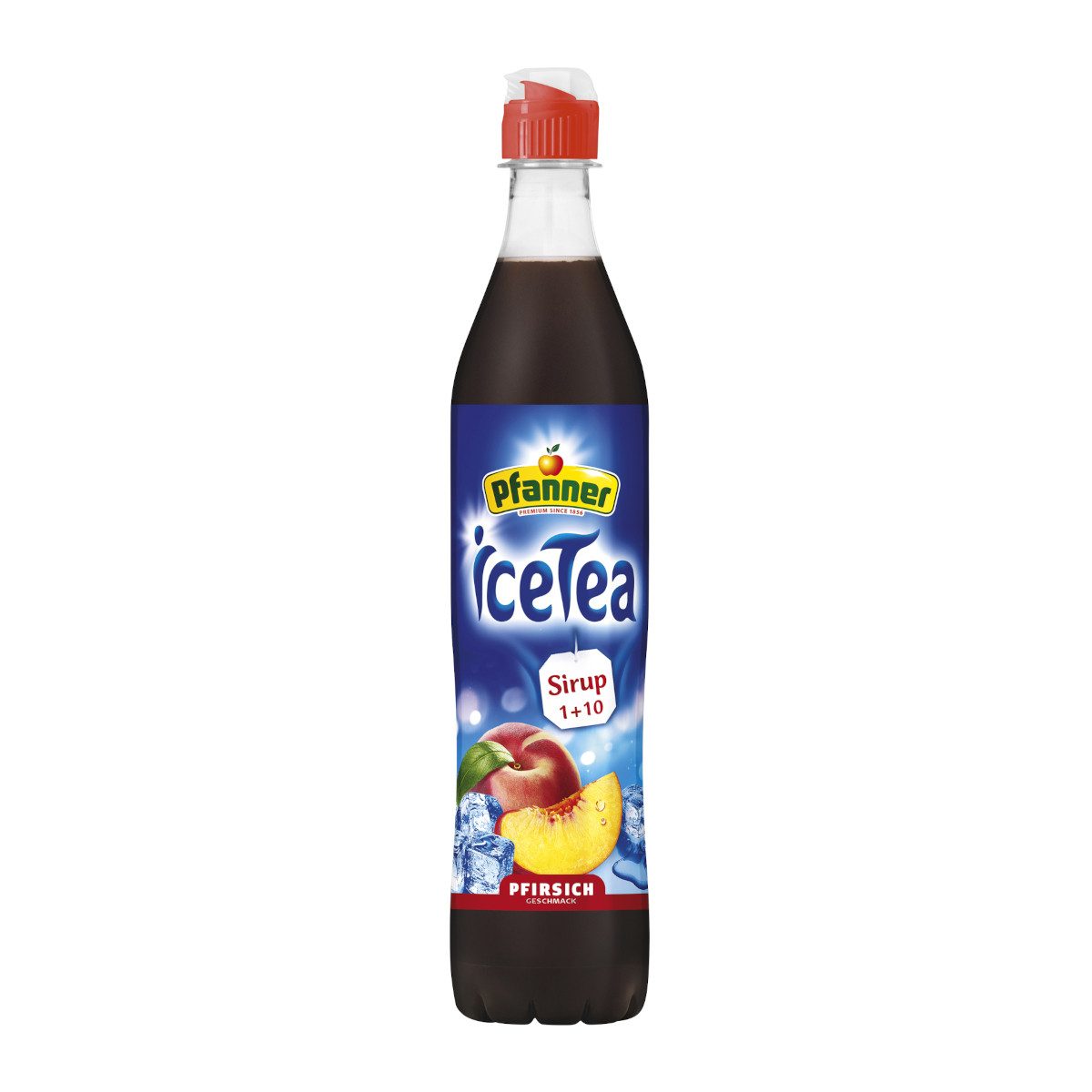 Pfanner Tee, Pfanner Ice Tea Pfirsich Sirup fruchtigem Geschmack Packung 700ml