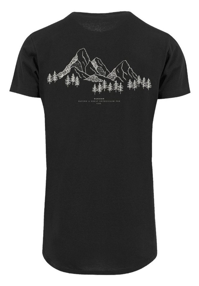 F4NT4STIC T-Shirt PLUS SIZE Mountain Berge Print, Herren T-Shirt extra lang  in großen Größen